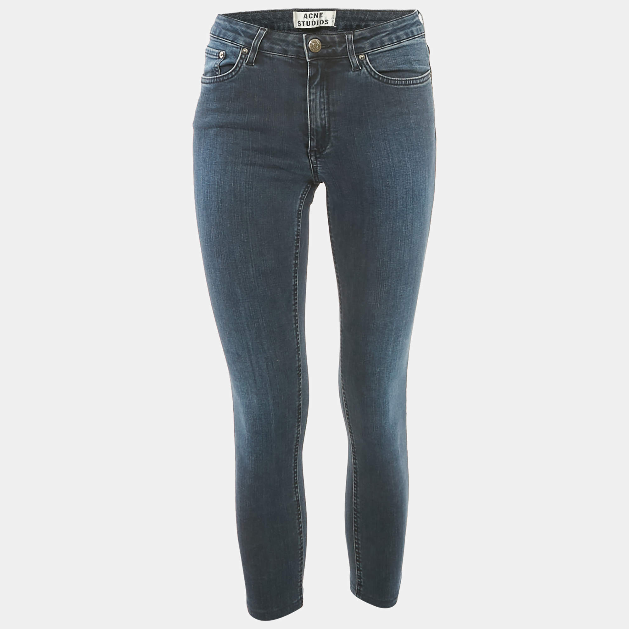 Acne Studios Blue Faded Denim Skin 5 Deep Jeans S Waist 26" 