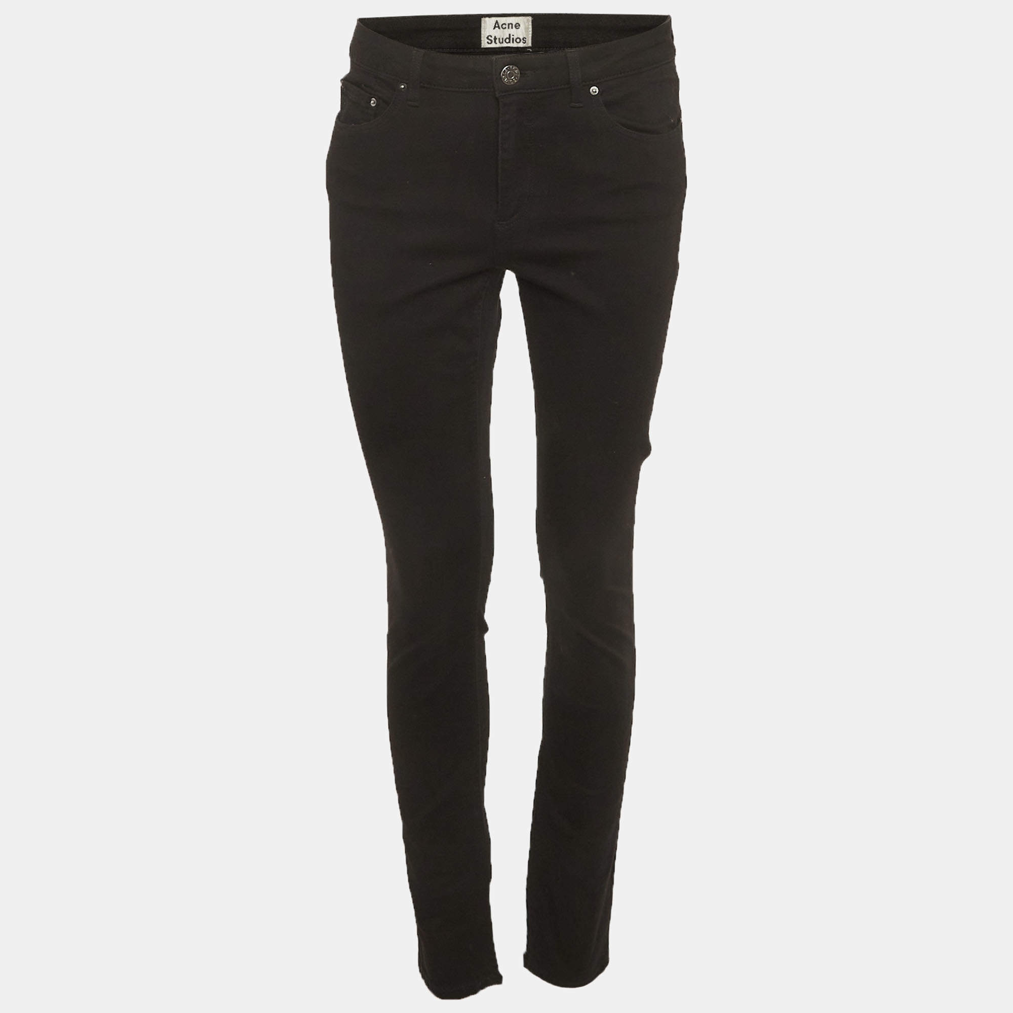 Pre Owned Acne studios Black Denim Skin Fit Jeans L/Waist 31"