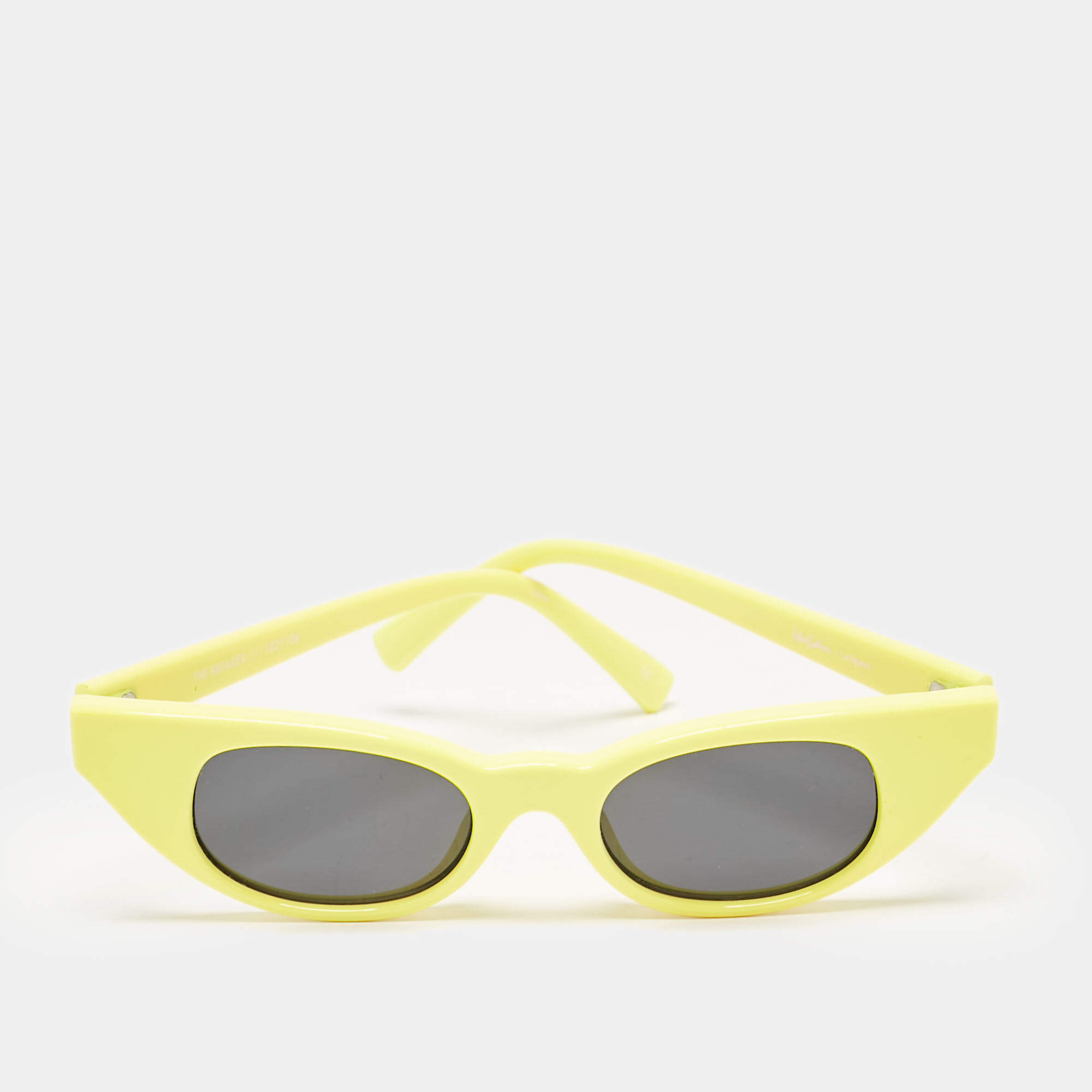 Adam Selman x Le Specs Yellow/Black The Breaker Oval Sunglasses