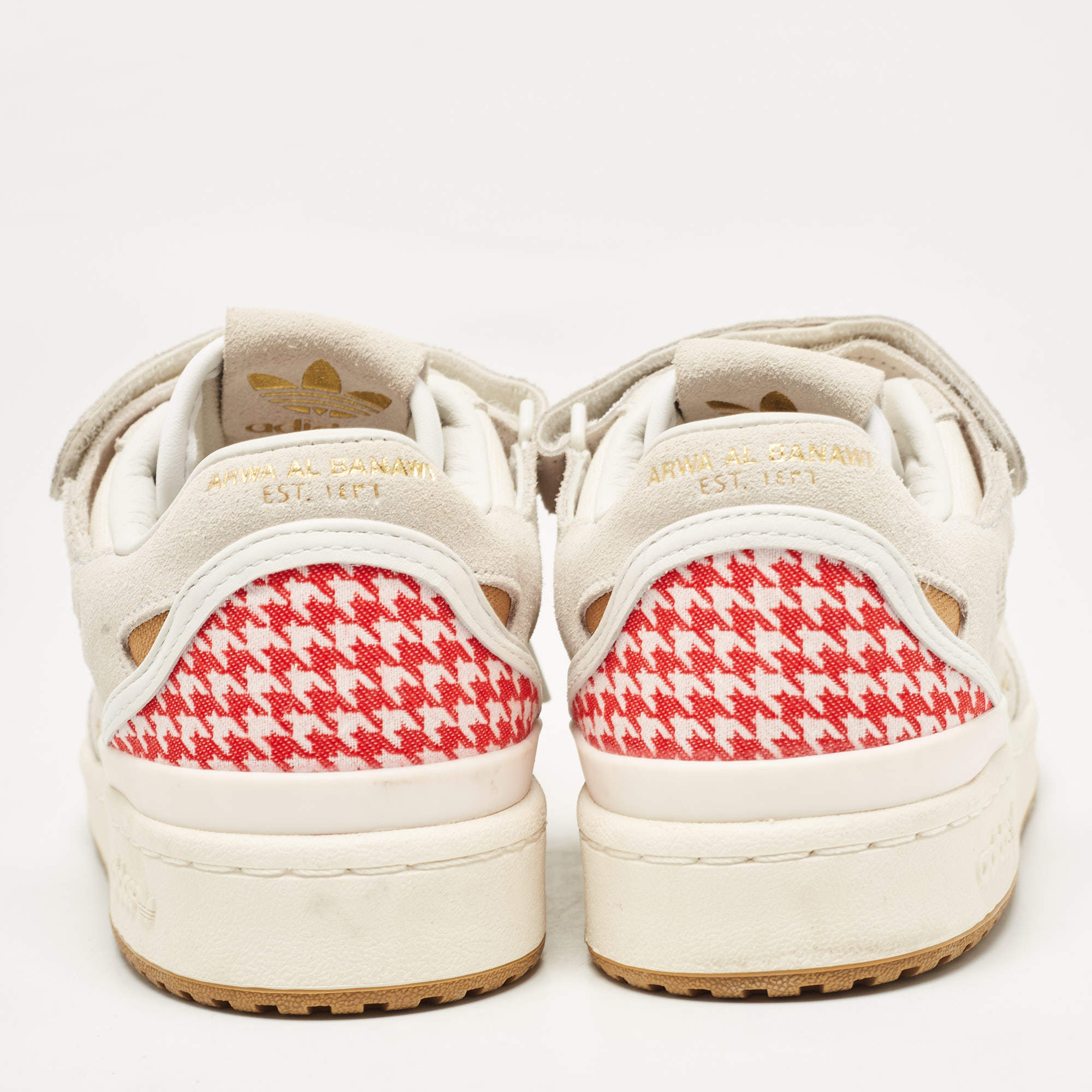 Pre Owned Adidas x Arwa Al Banawi Multicolor Canvas and Suede Forum 84 Low Sneakers Size 38 2/3