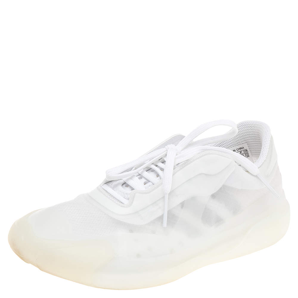 Adidas x Prada White Mesh A+P Luna Sneakers Size 38