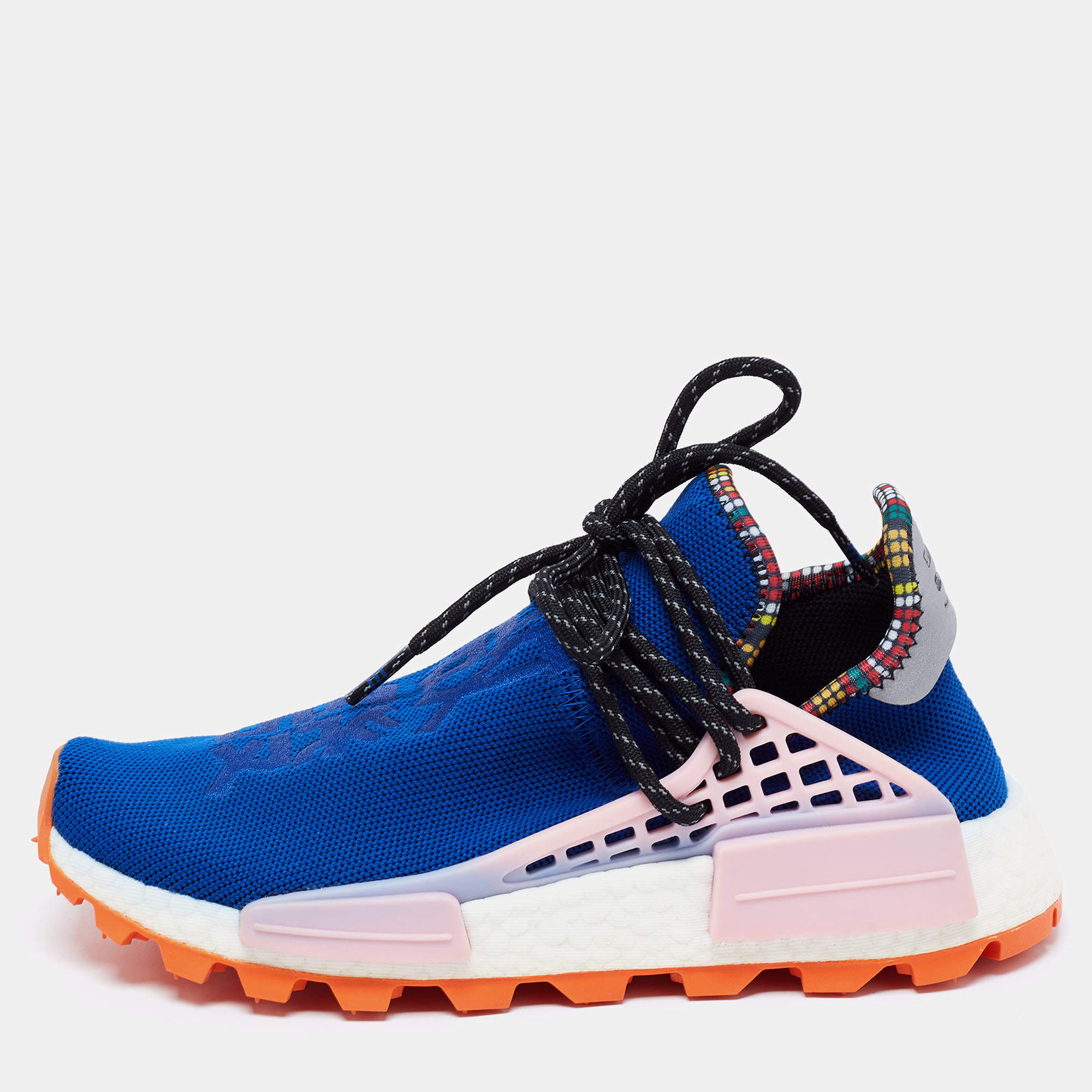 Pharrell Williams x adidas Blue Knit Fabric Human Body NMD Sneakers Size 36.5