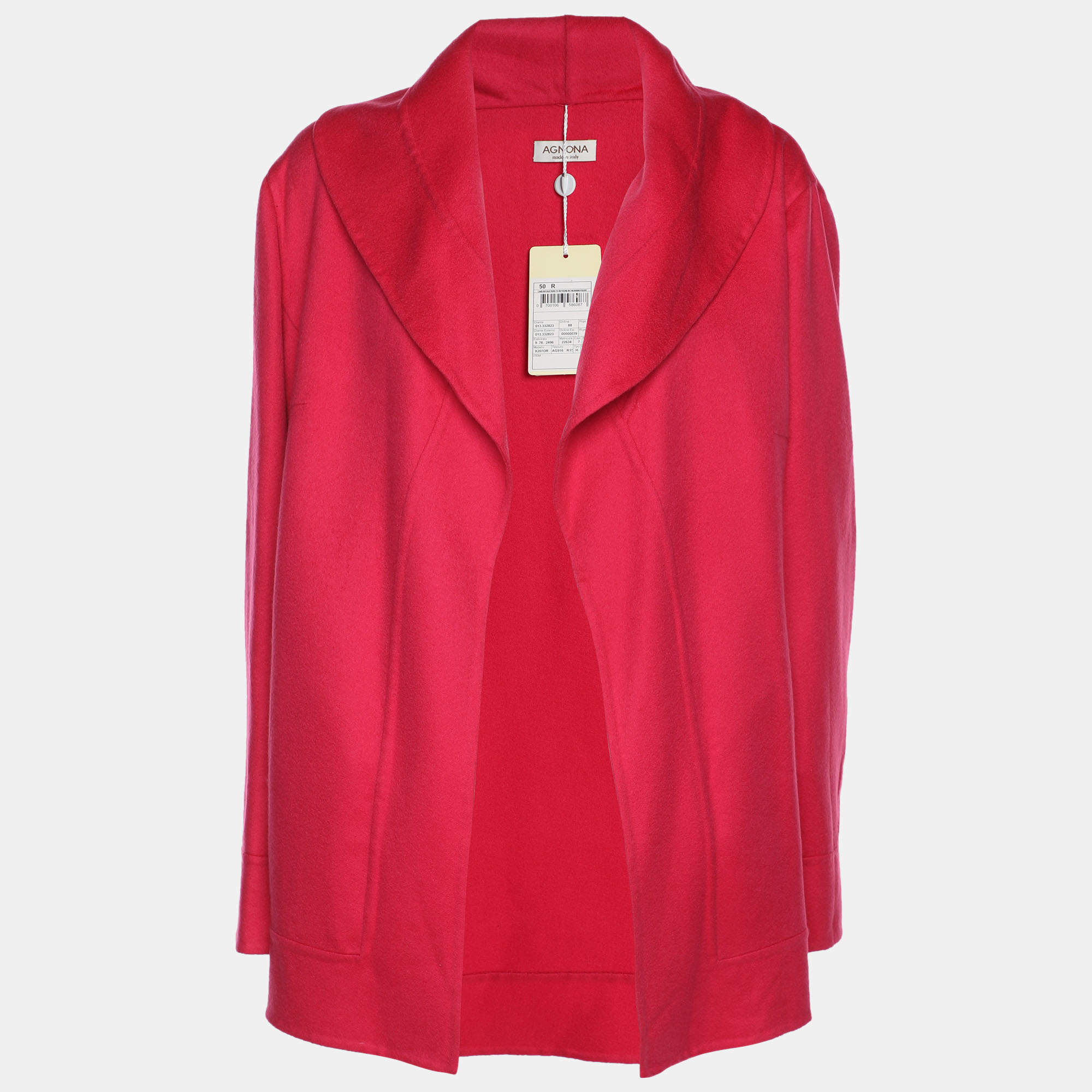 Pre Owned كاشمير كارديغان أغنونا زهري مقاس كبير جدًا