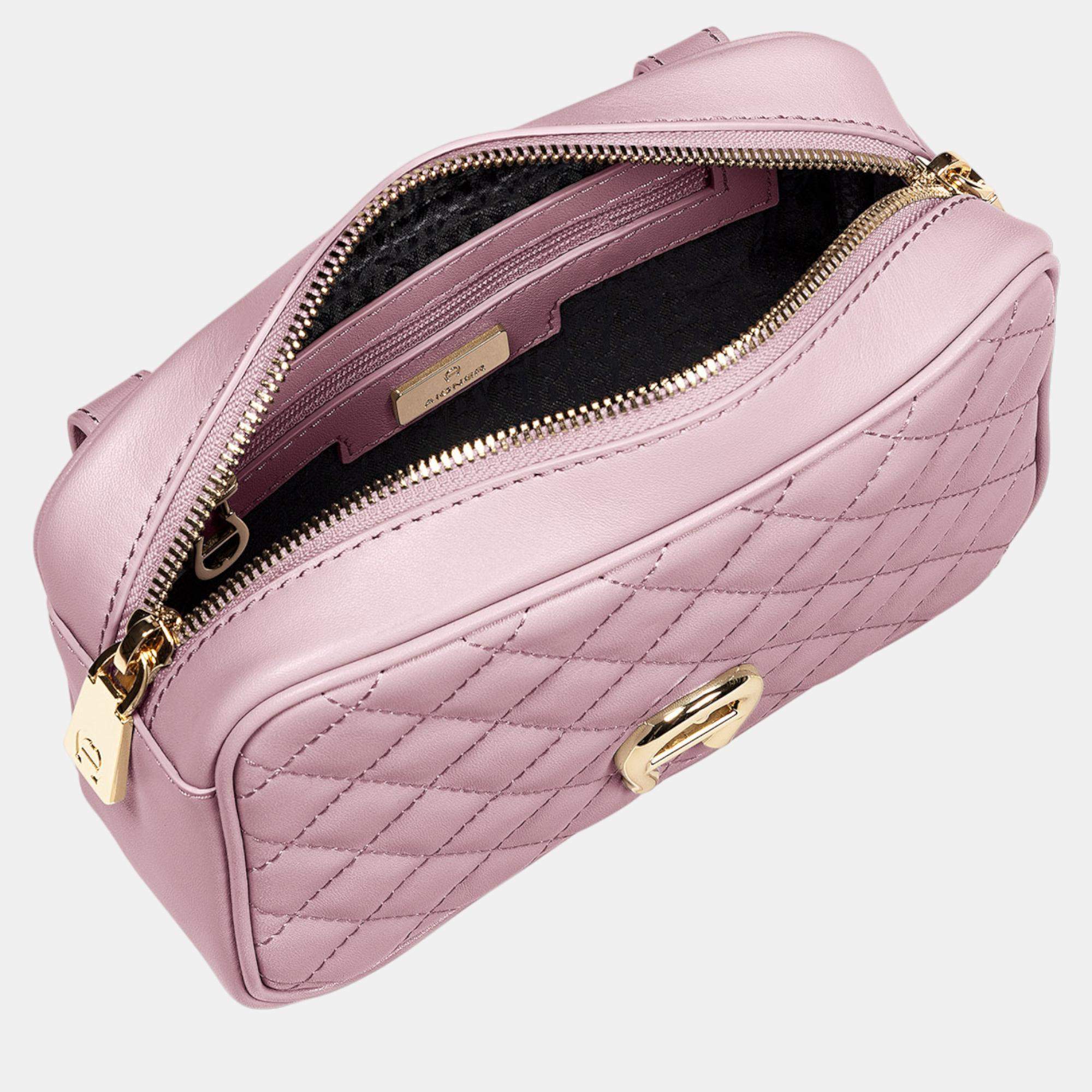 Pre Owned Aigner Light Mauve Fashion Coordinates Garda Belt Bag