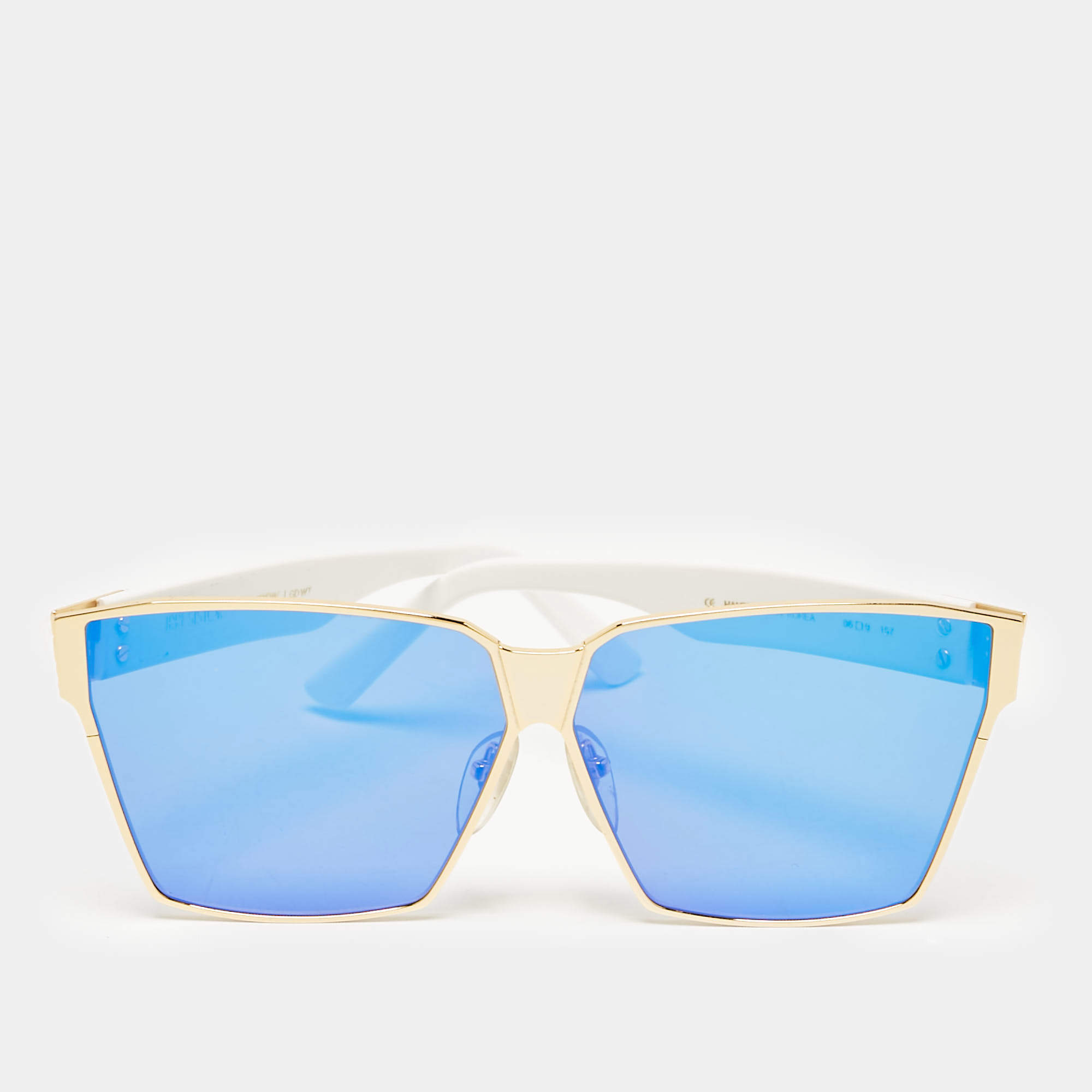 Irresistor Kubrik White/Multicolor Mirror Irresistor Square Sunglasses