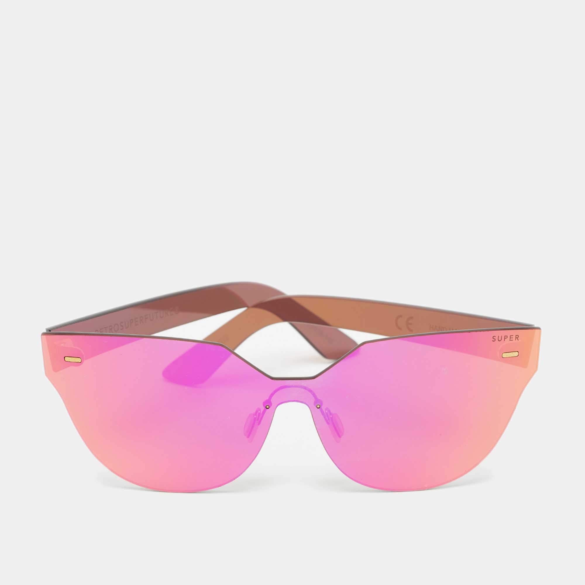 Retrosuperfuture Tuttolente Zizza Pink WH8 Reflective Sunglasses