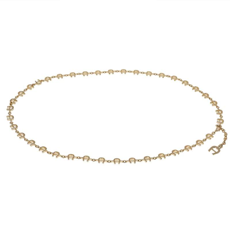 مملوكة مسبقًا Aigner Gold Tone A Logo Chain Belt