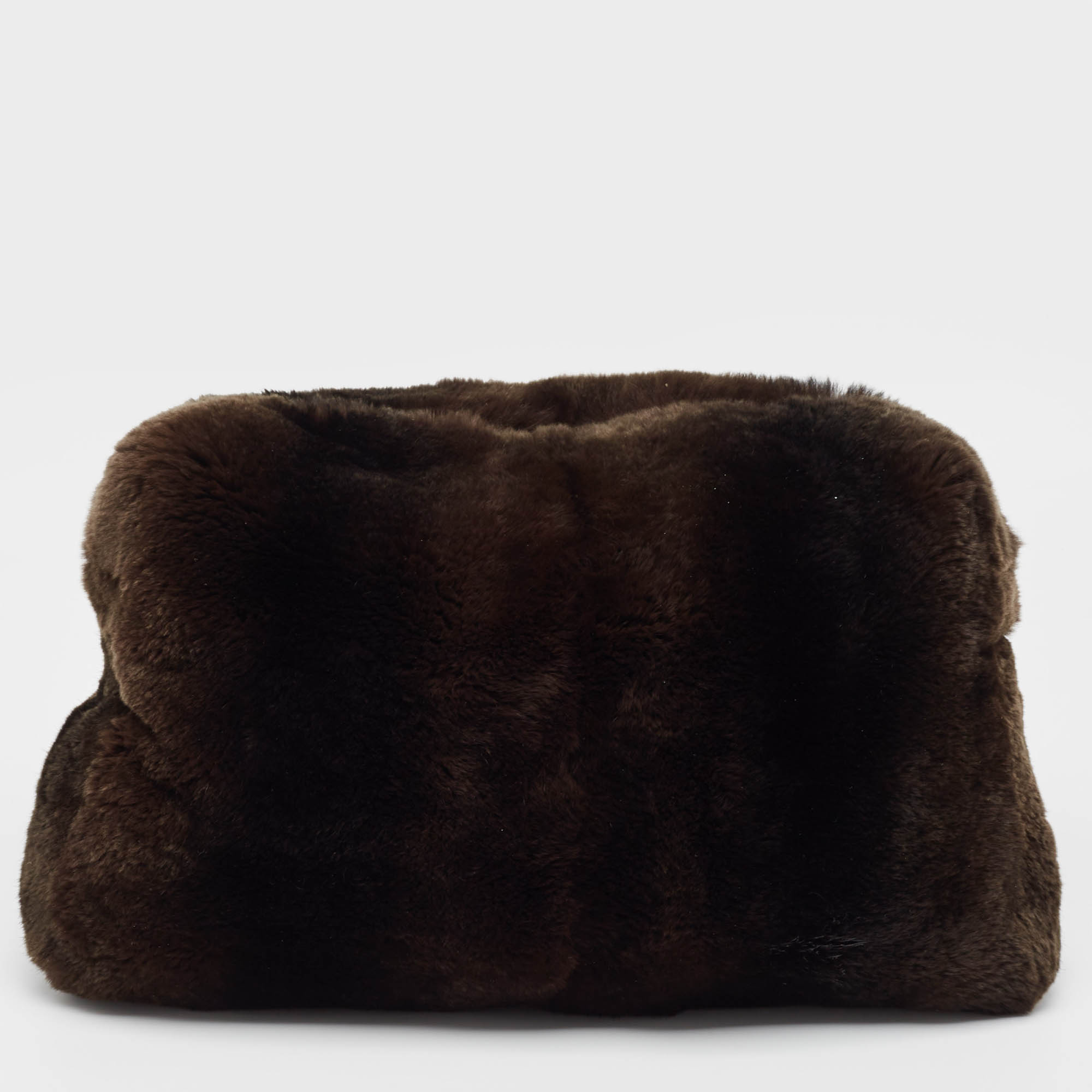 Aigner Choco Brown Rabbit Fur Laptop Sleeve