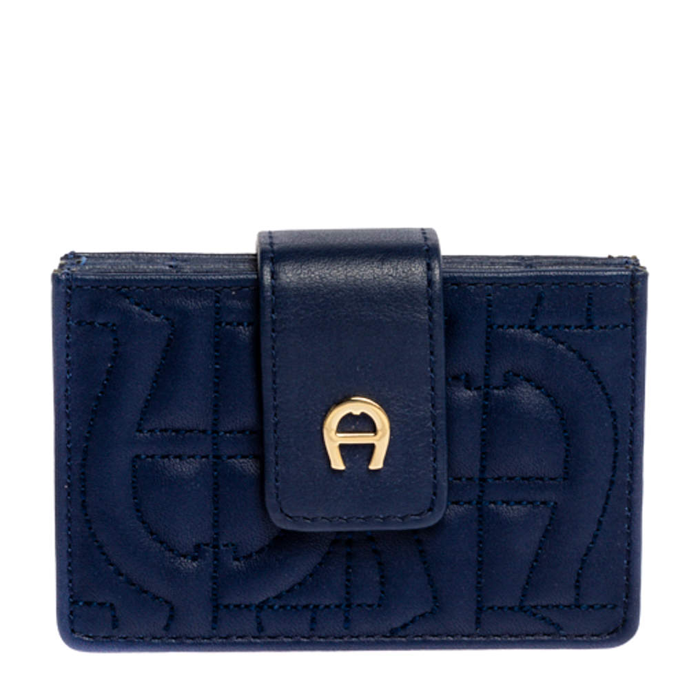 مملوكة مسبقًا حافظة بطاقات أيغنر جلد مبطن أزرق