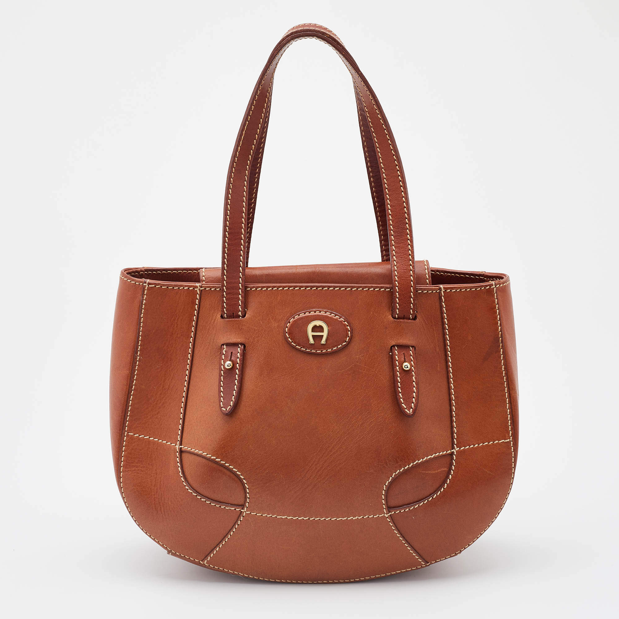 Aigner Tan Leather Hobo