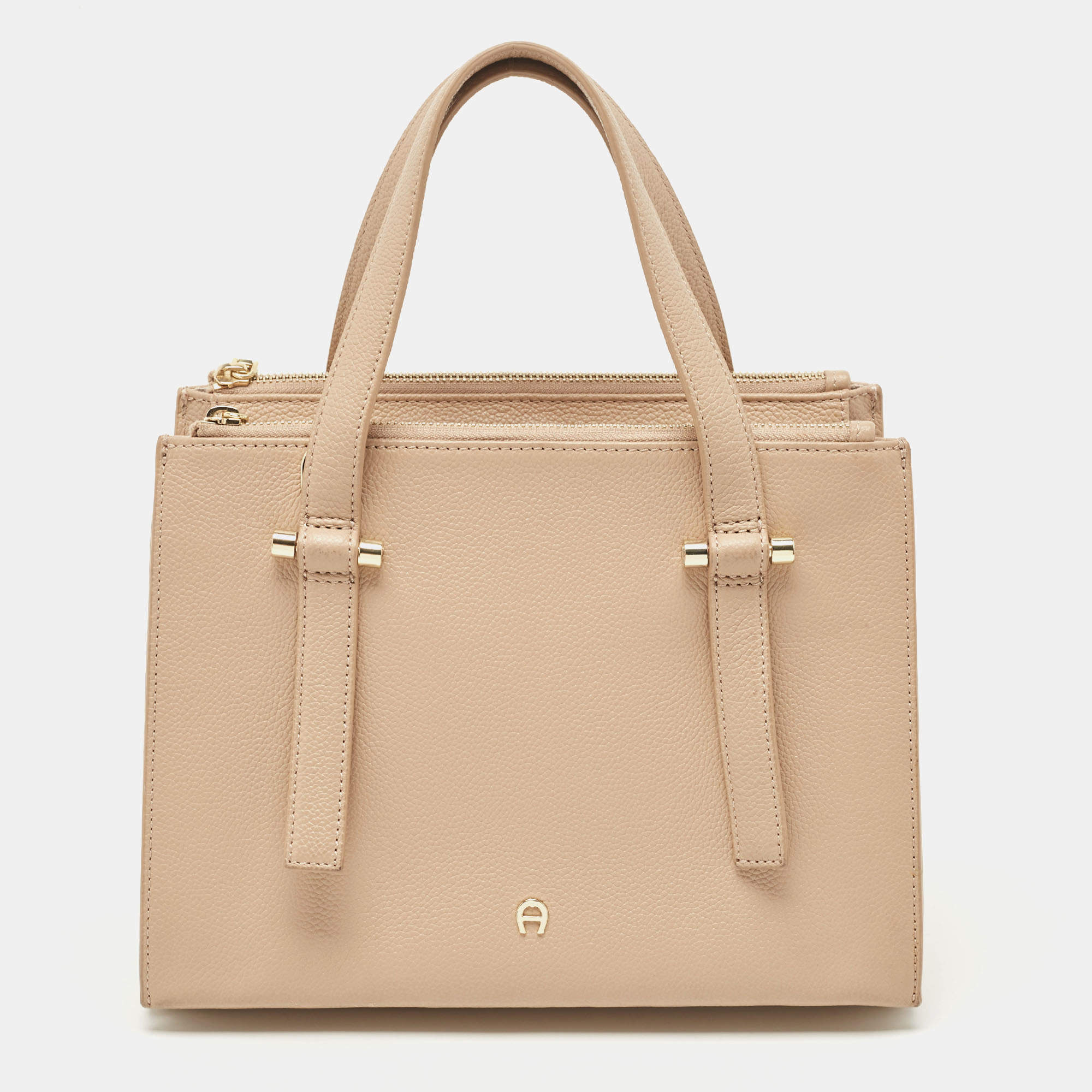 Aigner Beige Leather Lana City Tote Aigner TLC