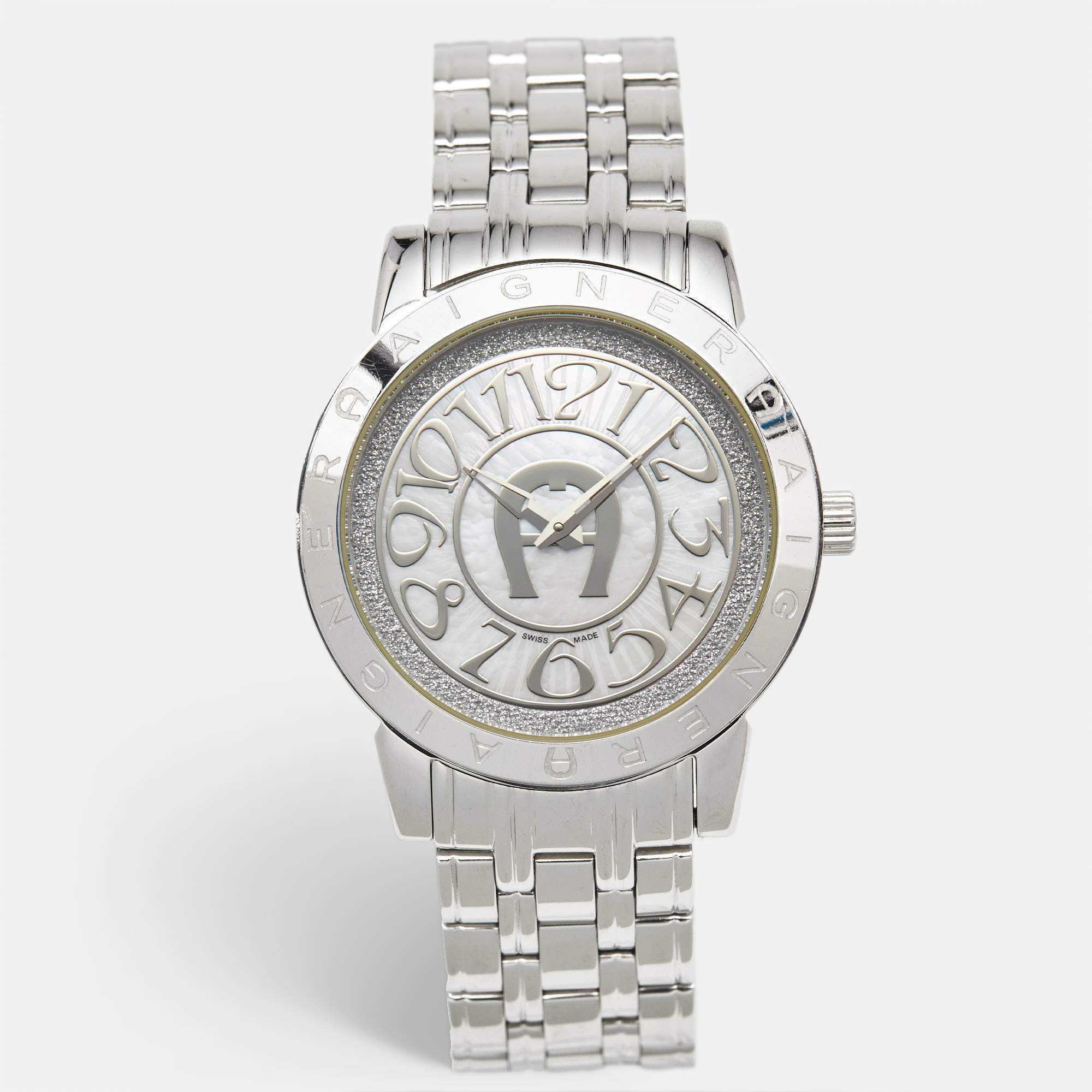 Aigner Mother of Pearl Stainless Steel Cortina A26300 Women's Wristwatch 36 mm