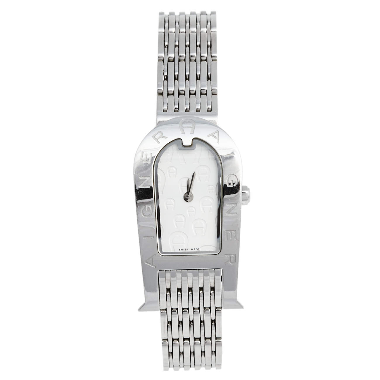 Aigner White Stainless Steel Olbia A29211 Women's Wristwatch 20 mm 
