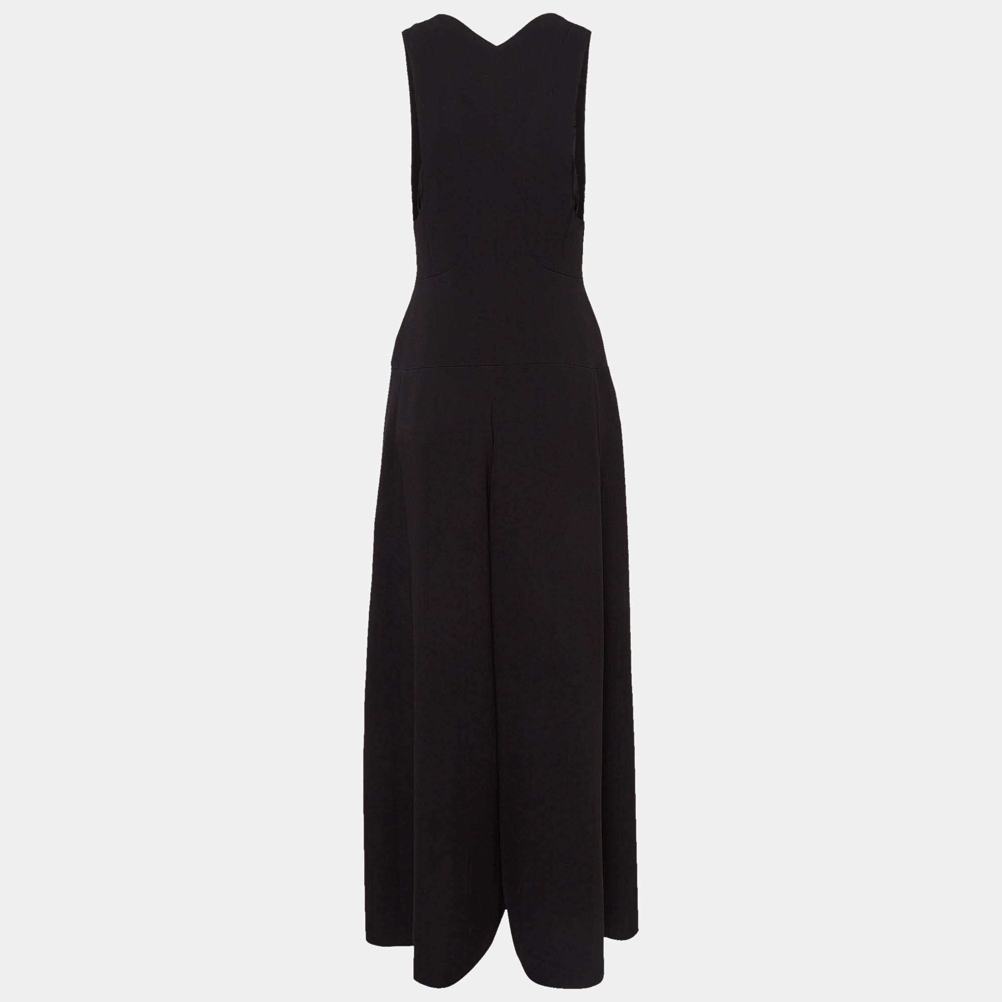 Alaia Black Crepe Sleeveless Jumpsuit M