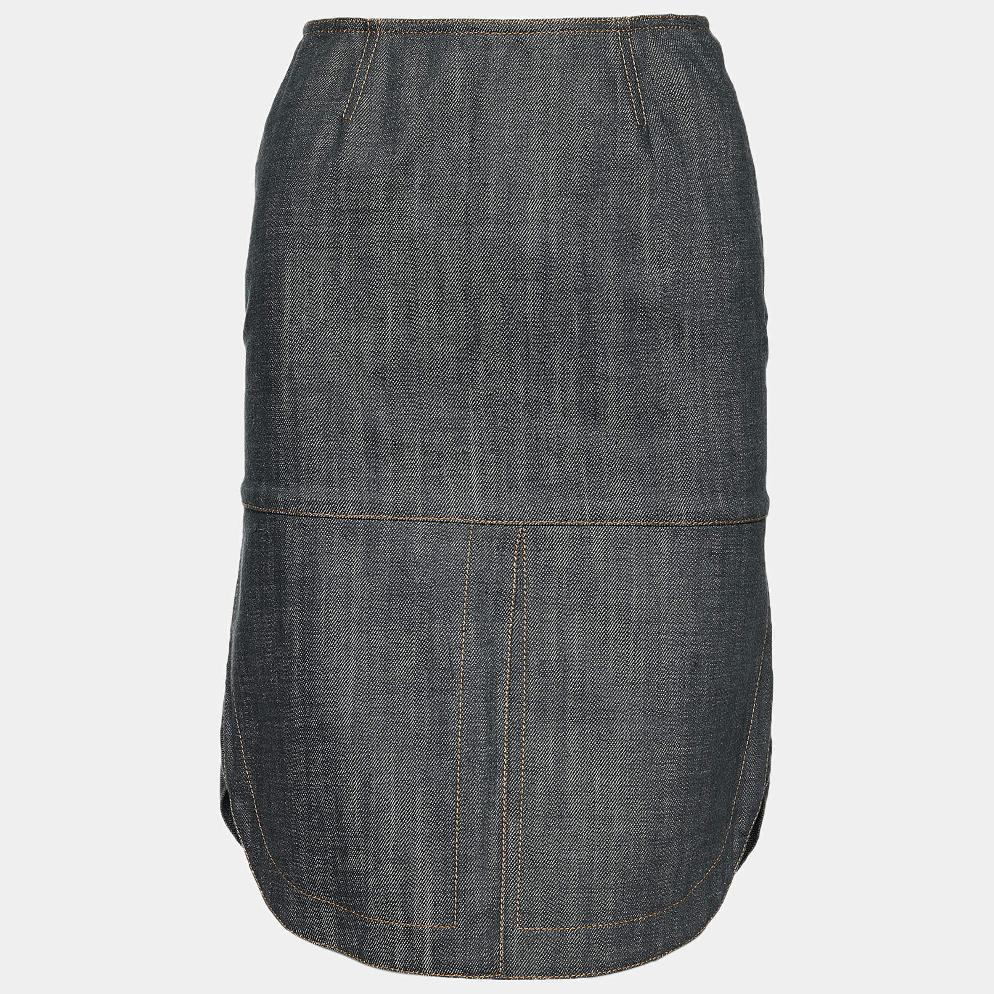 Alaia Blue Denim Asymmetric Skirt XS