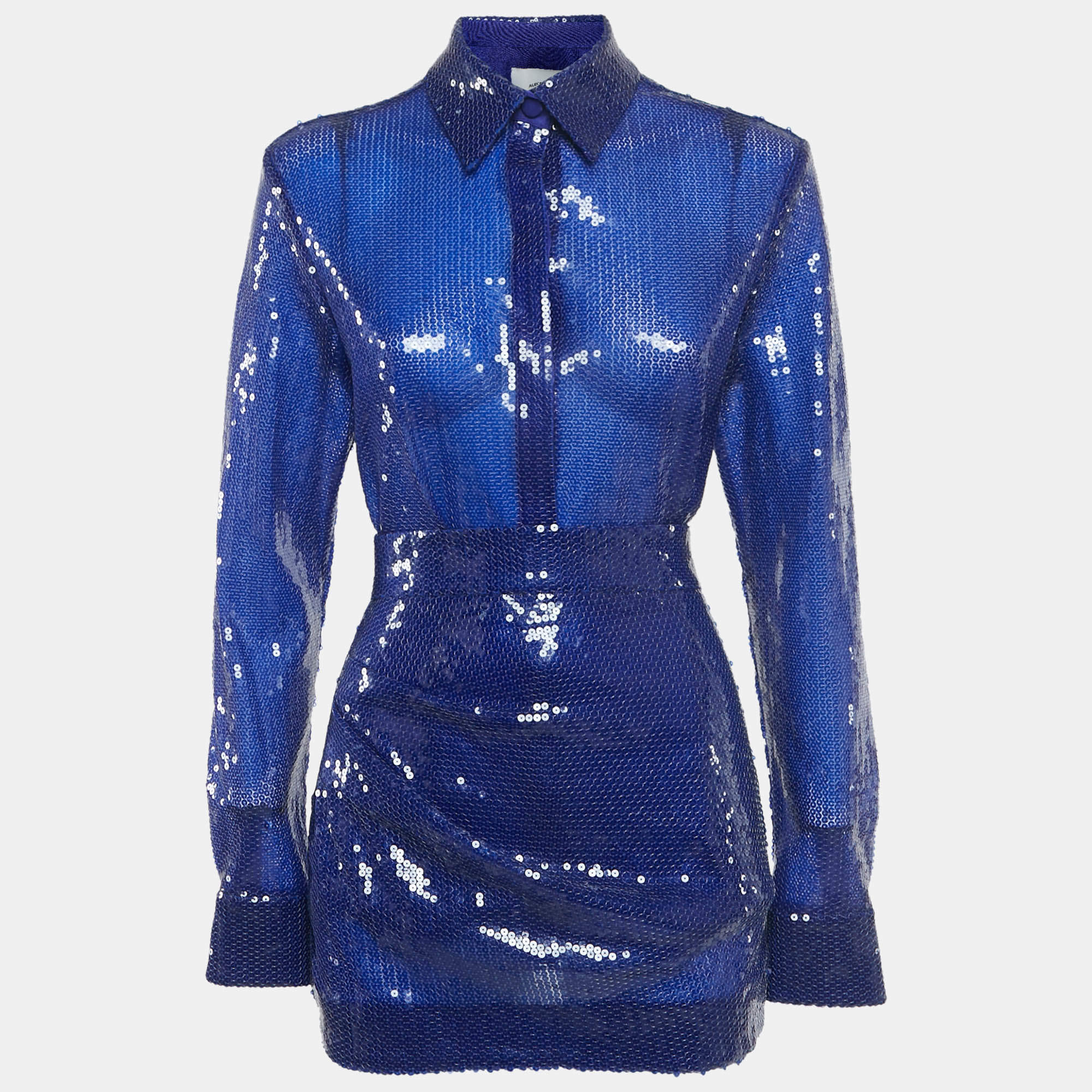 مملوكة مسبقًا مجموعة قميص وتنورة من الترتر الأزرق من أليكس بيري مقاس صغير - سمول