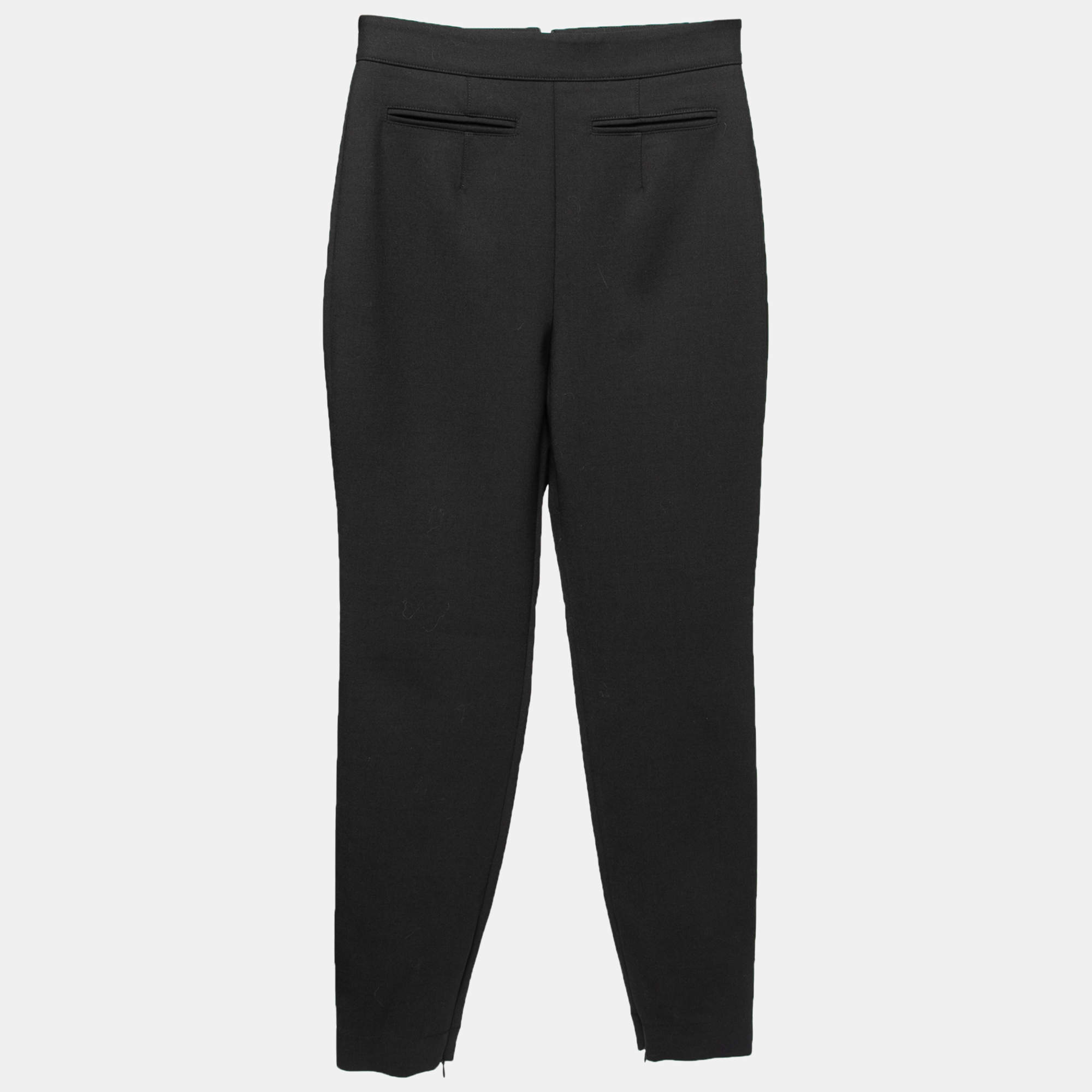 Alexander McQueen Black Wool Zip Trouser S