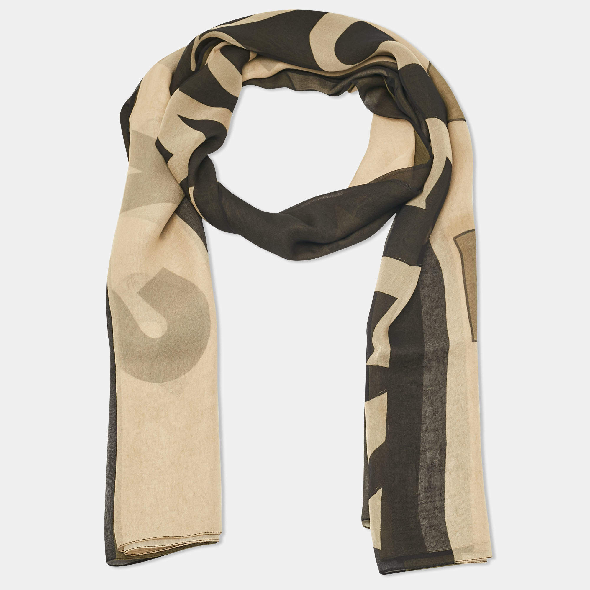 Alexander McQueen Multicolor God Save Print Silk Scarf