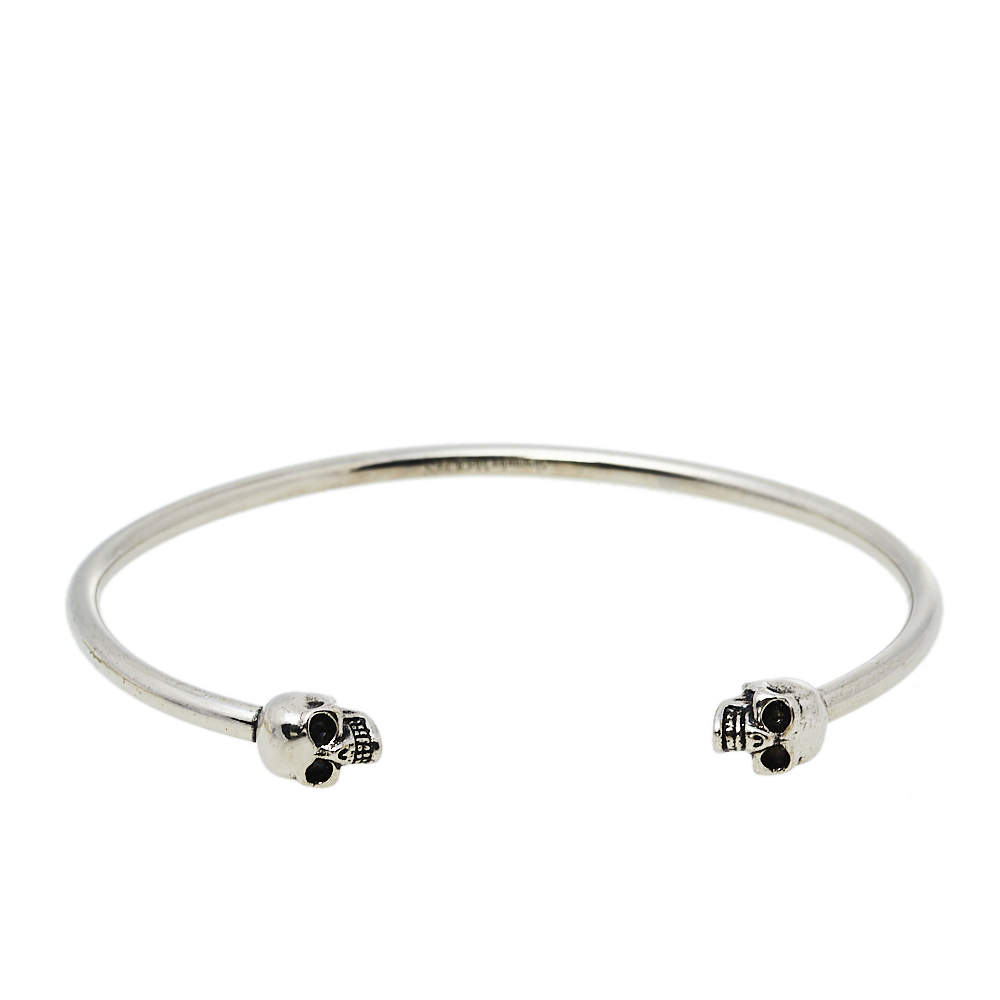 Pre Owned سوار أليكساندر ماكون جمجمة توين لون فضي أنتيك 