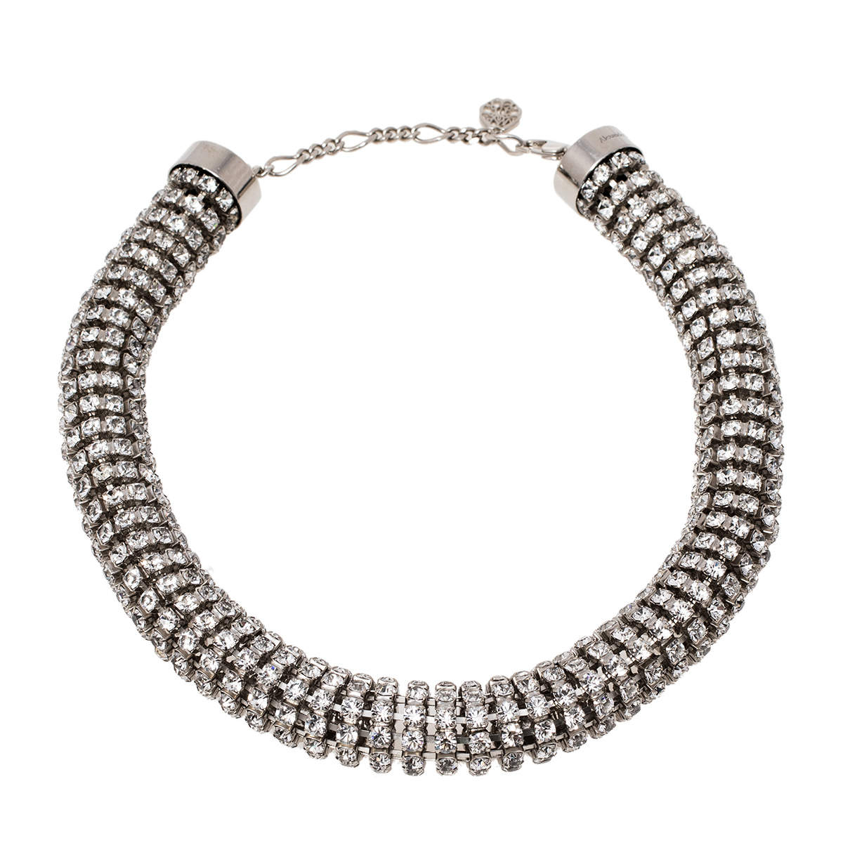Alexander McQueen Crystal Tubular Choker Necklace