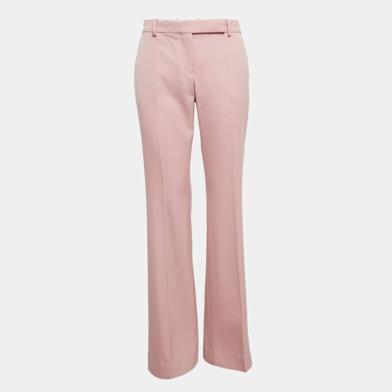 Alexander McQueen Pink Wool Formal Trousers M