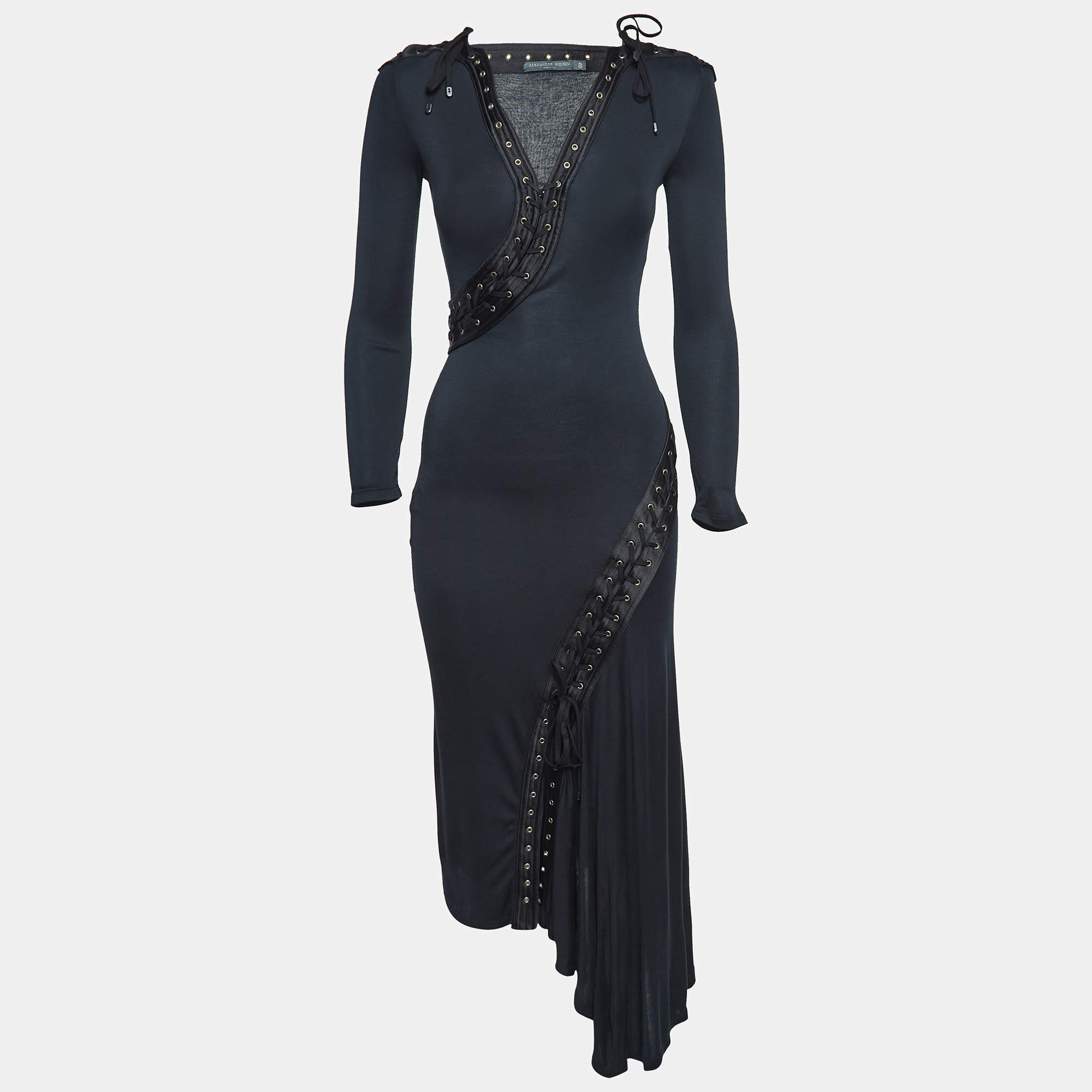 ワンピース Alexander Mcqueen Black Jersey Dress Alexander McQueen Black Jersey Dress S/S 2001 - Rellik