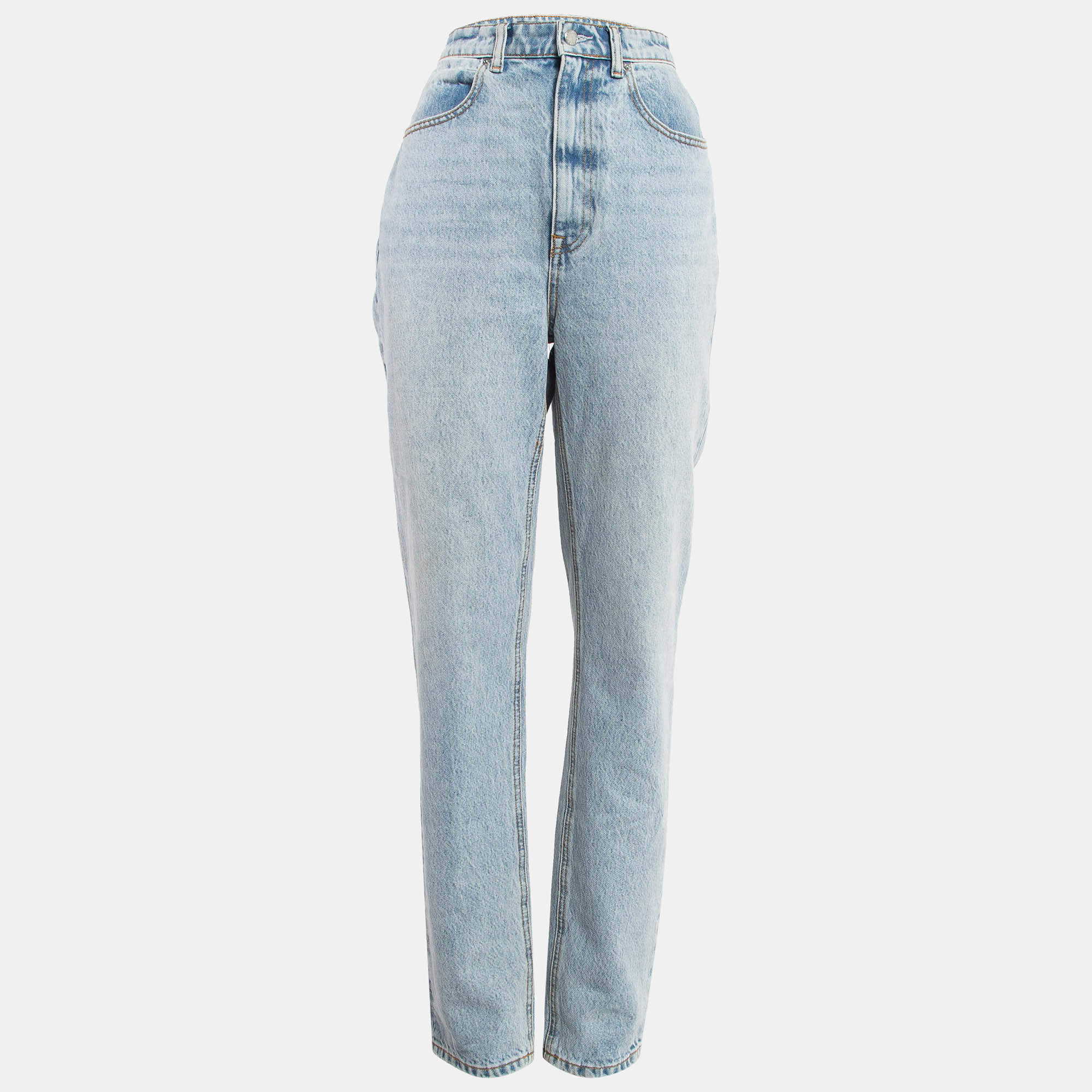 Pre Owned Alexander Wang Light Blue Denim Wide Leg  Jeans M Waist 29"