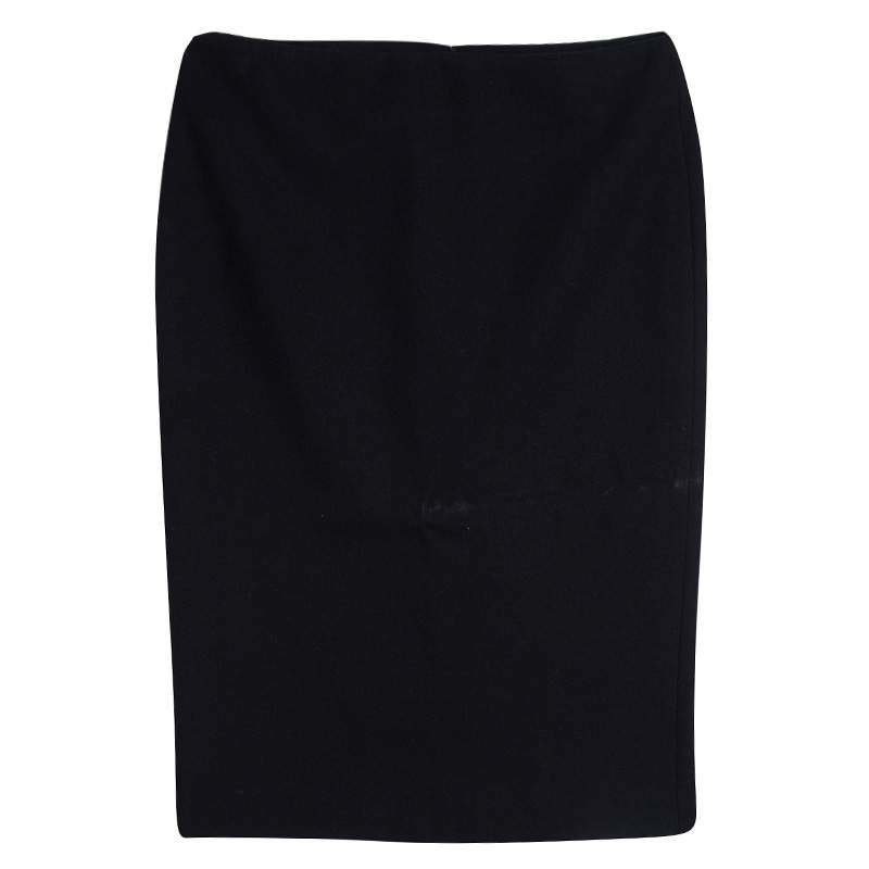 Alexander McQueen Black Wool Pencil Skirt S