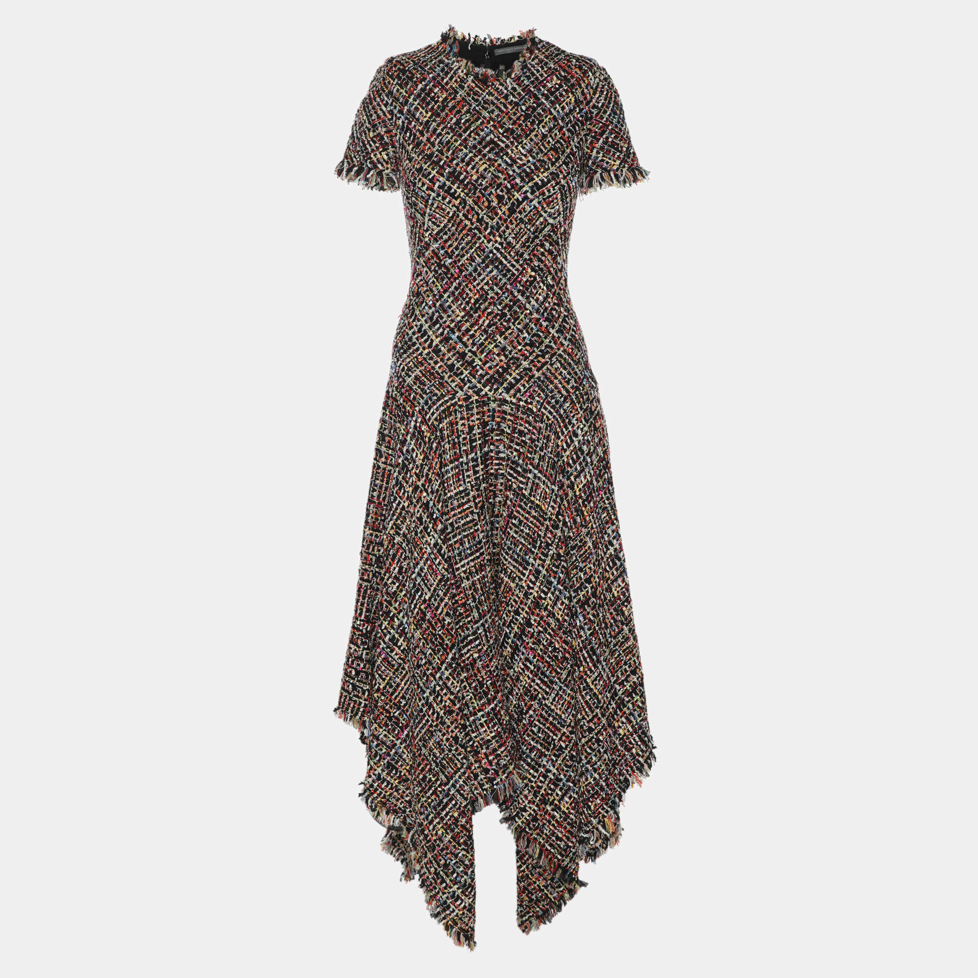 Alexander McQueen Multicolor Tweed Wishing Tree Dress S