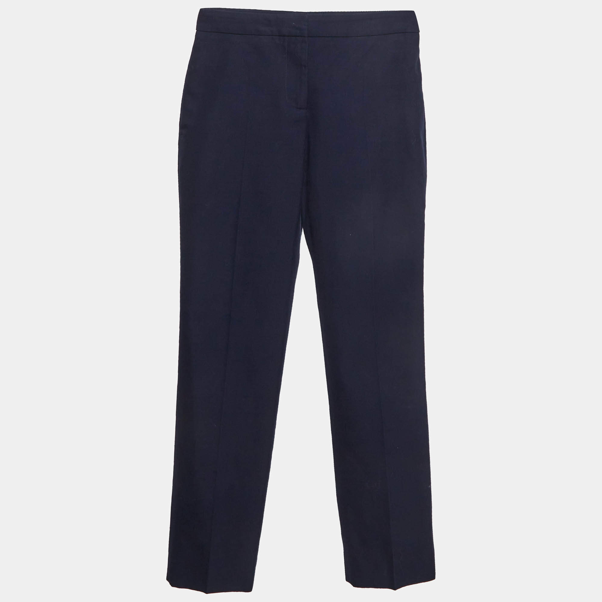 مملوكة مسبقًا Alexander McQueen Blue Cotton Formal Trousers S