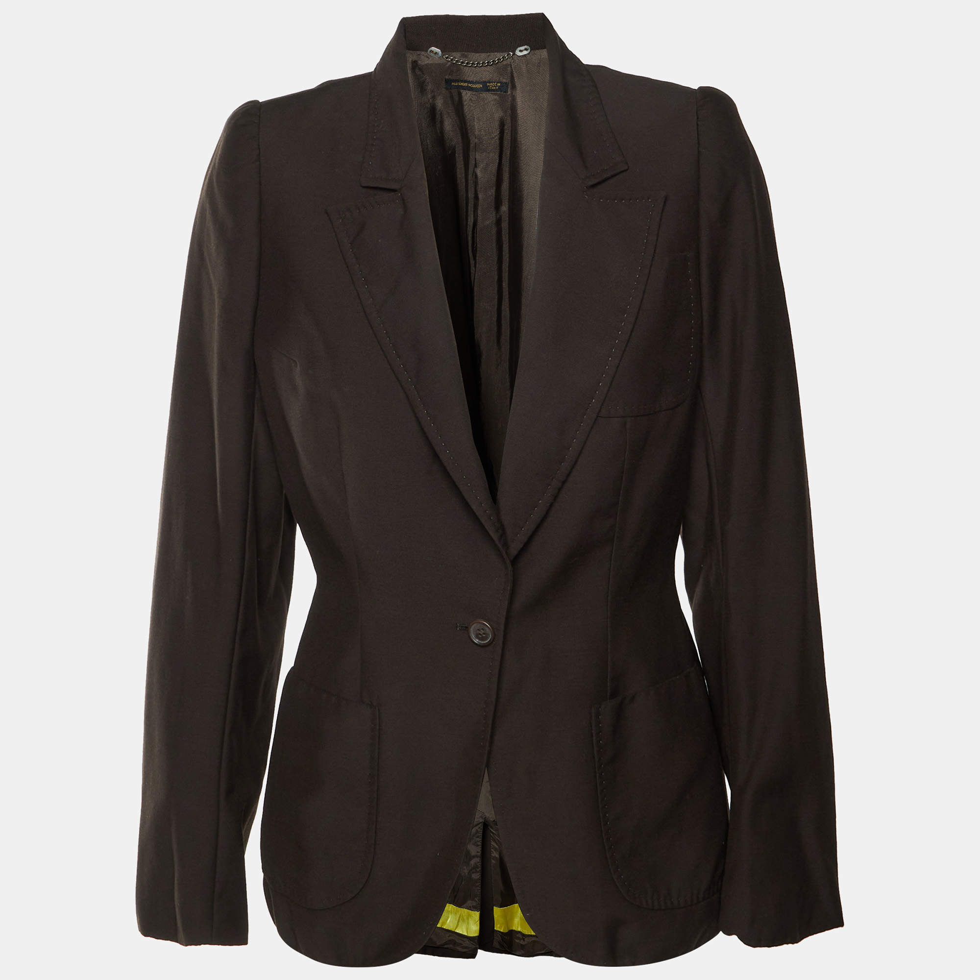 Pre Owned Alexander McQueen Vintage Brown Wool Blazer L