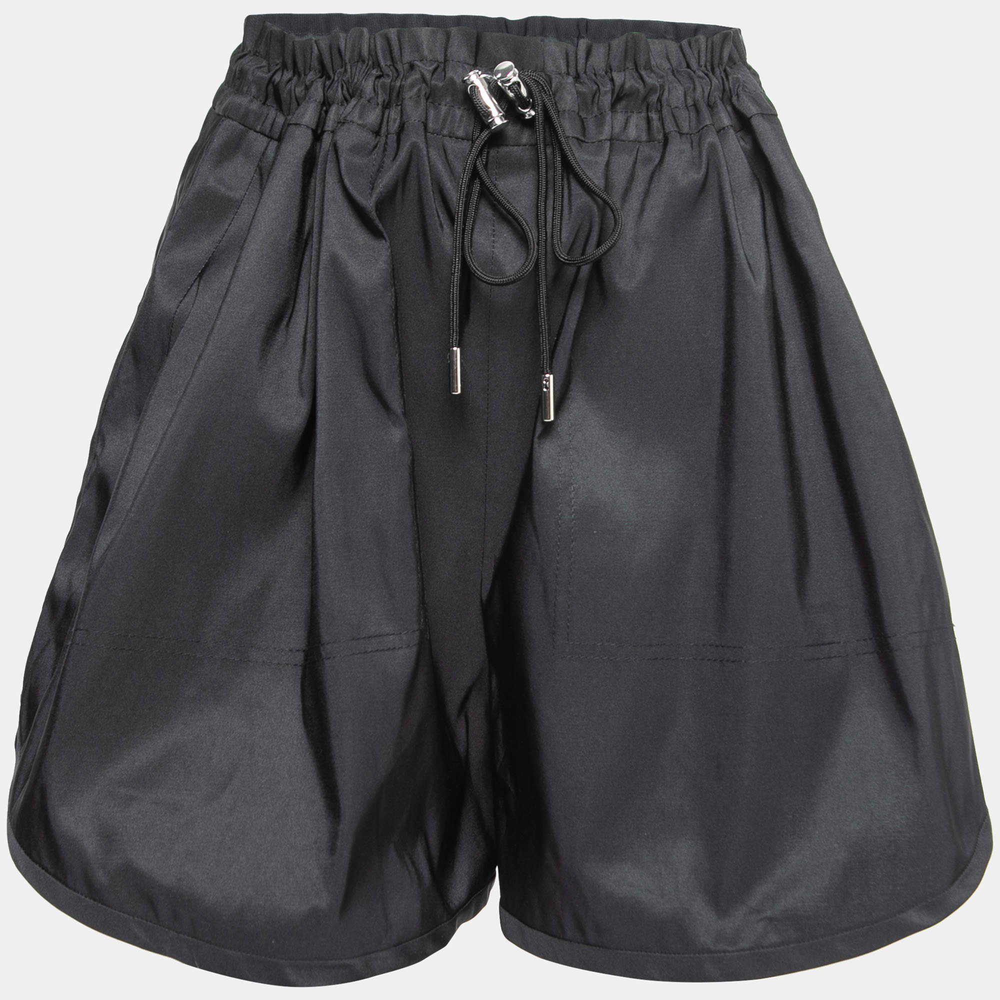 Pre Owned Alexander McQueen Black Synthetic Exploded Drawstring Short XL