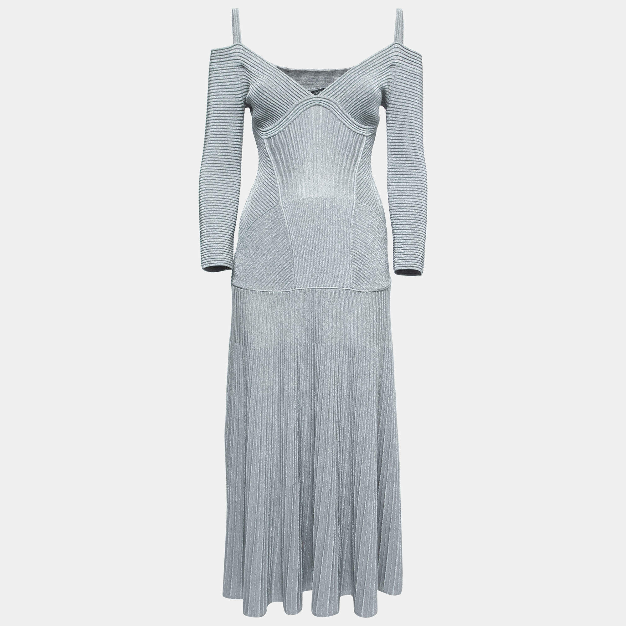 【Alexander McQueen】グレー ニットワンピース XS Alexander McQueen】グレー ニットワンピース XS