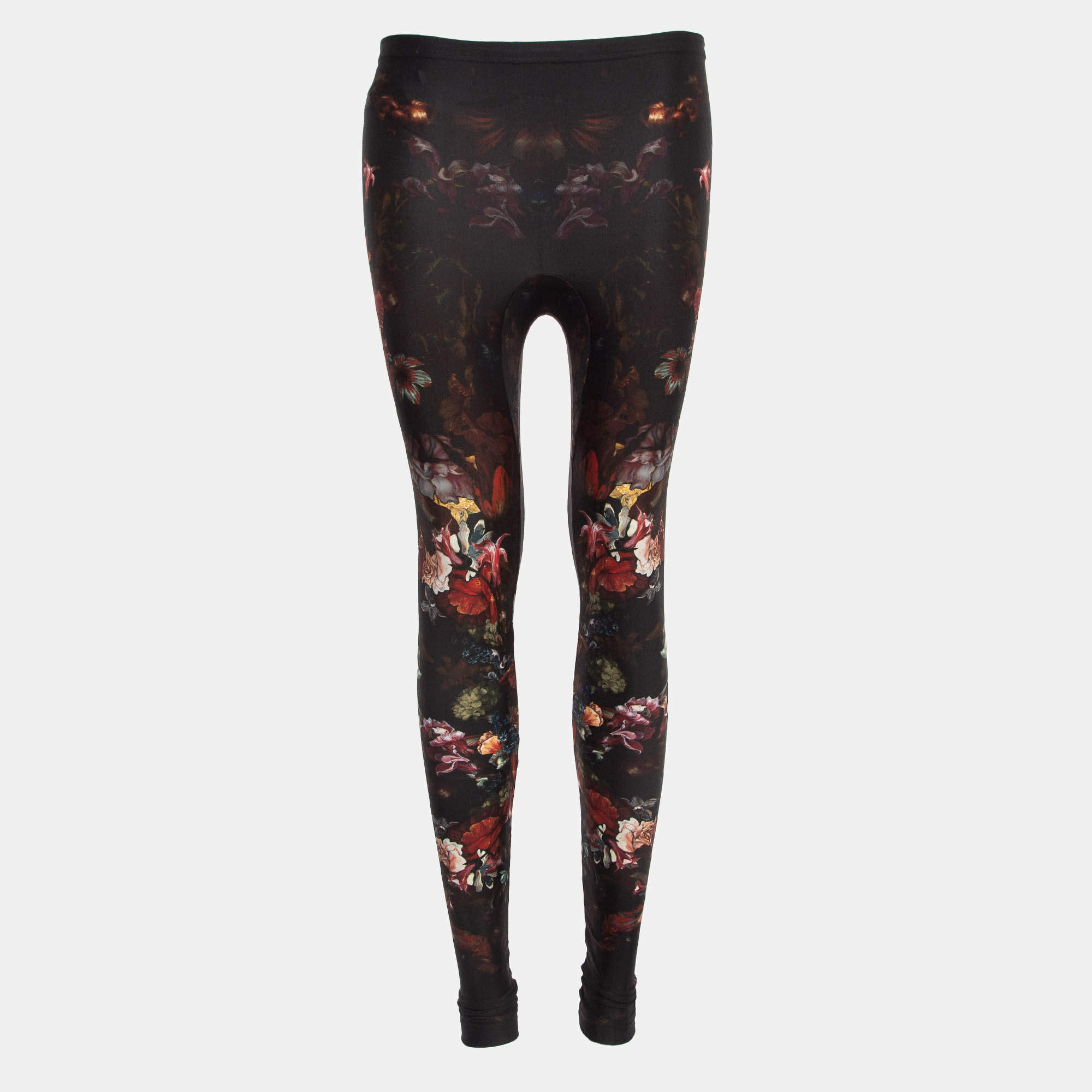 Pre Owned Alexander McQueen Multicolor Floral Printed Jersey Legging S