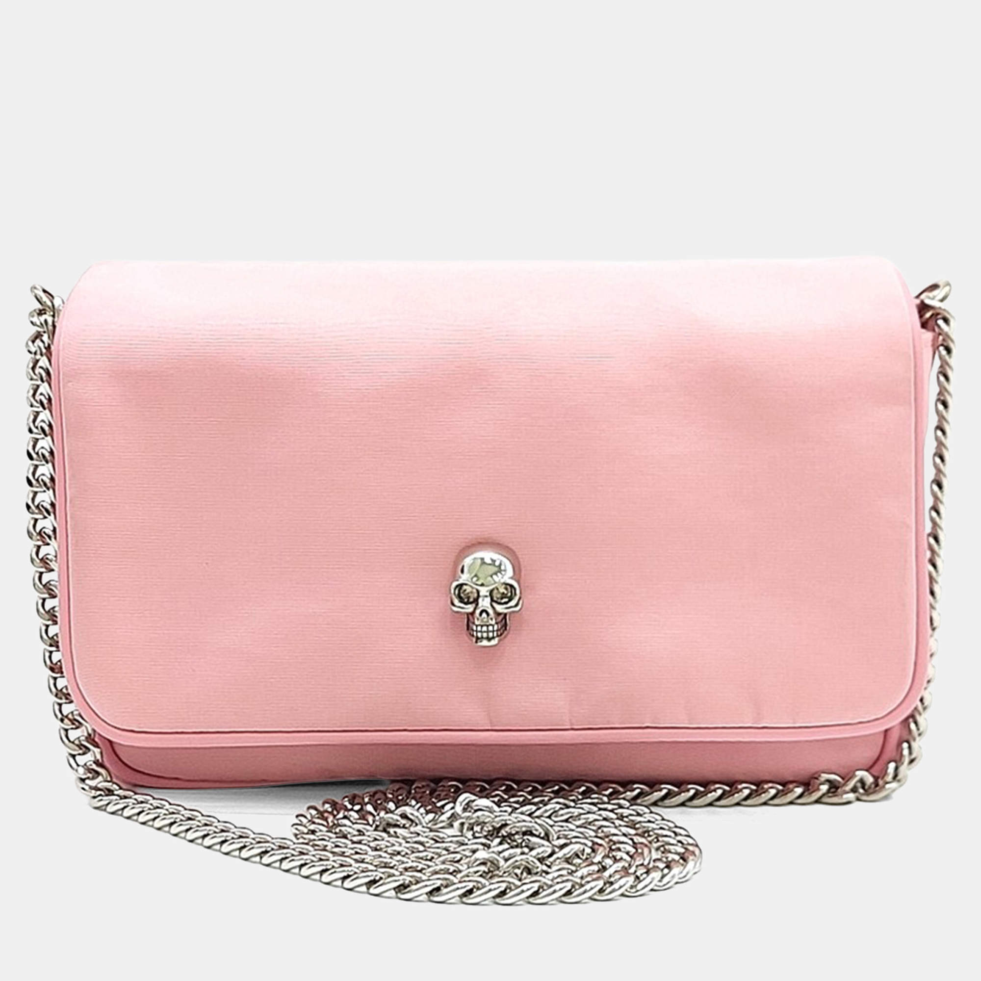 مملوكة مسبقًا Alexander McQueen Pink Fabric fabric chain crossbody bag