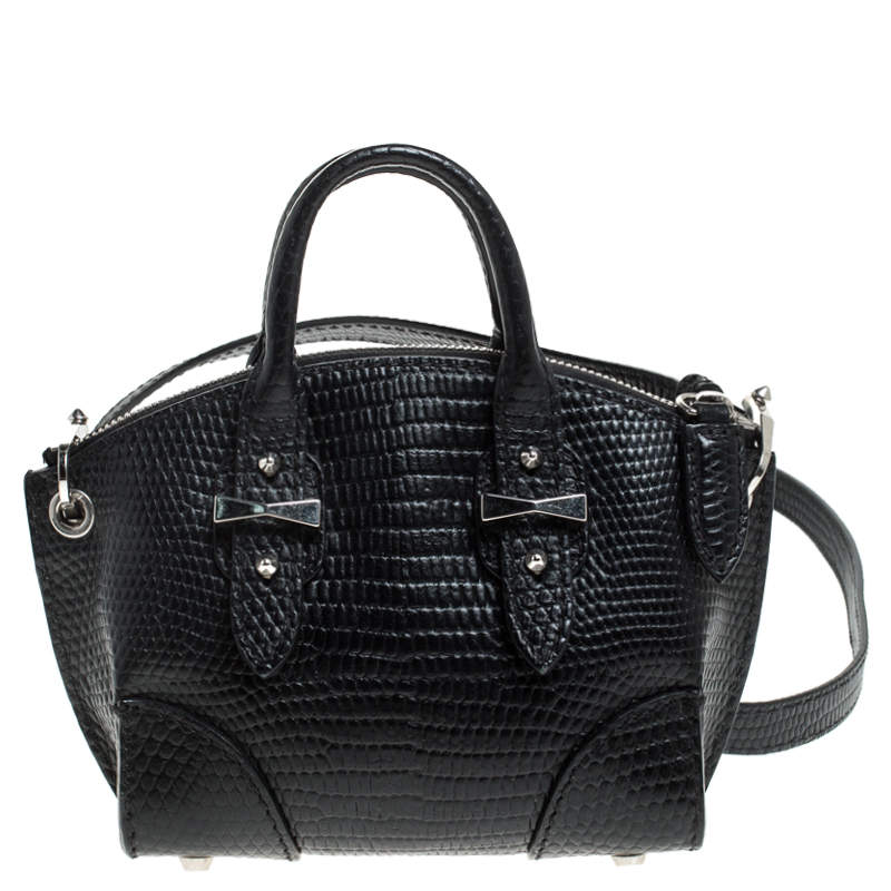 Handbag Alexander McQueen Black in Cotton - 25452734