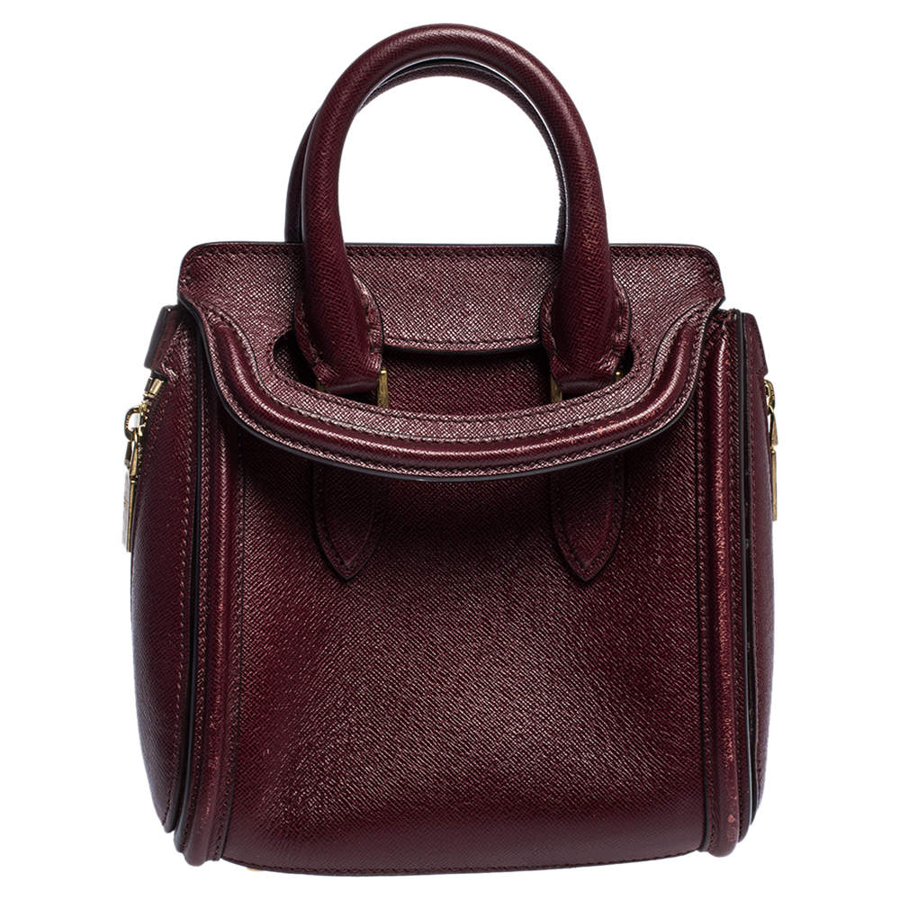 alexander mcqueen burgundy bag