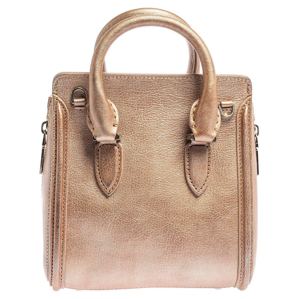 Pre Owned حقيبة أليكساندر ماكوين "ميني هيروين" جلد هولوغرافيك ميتاليك