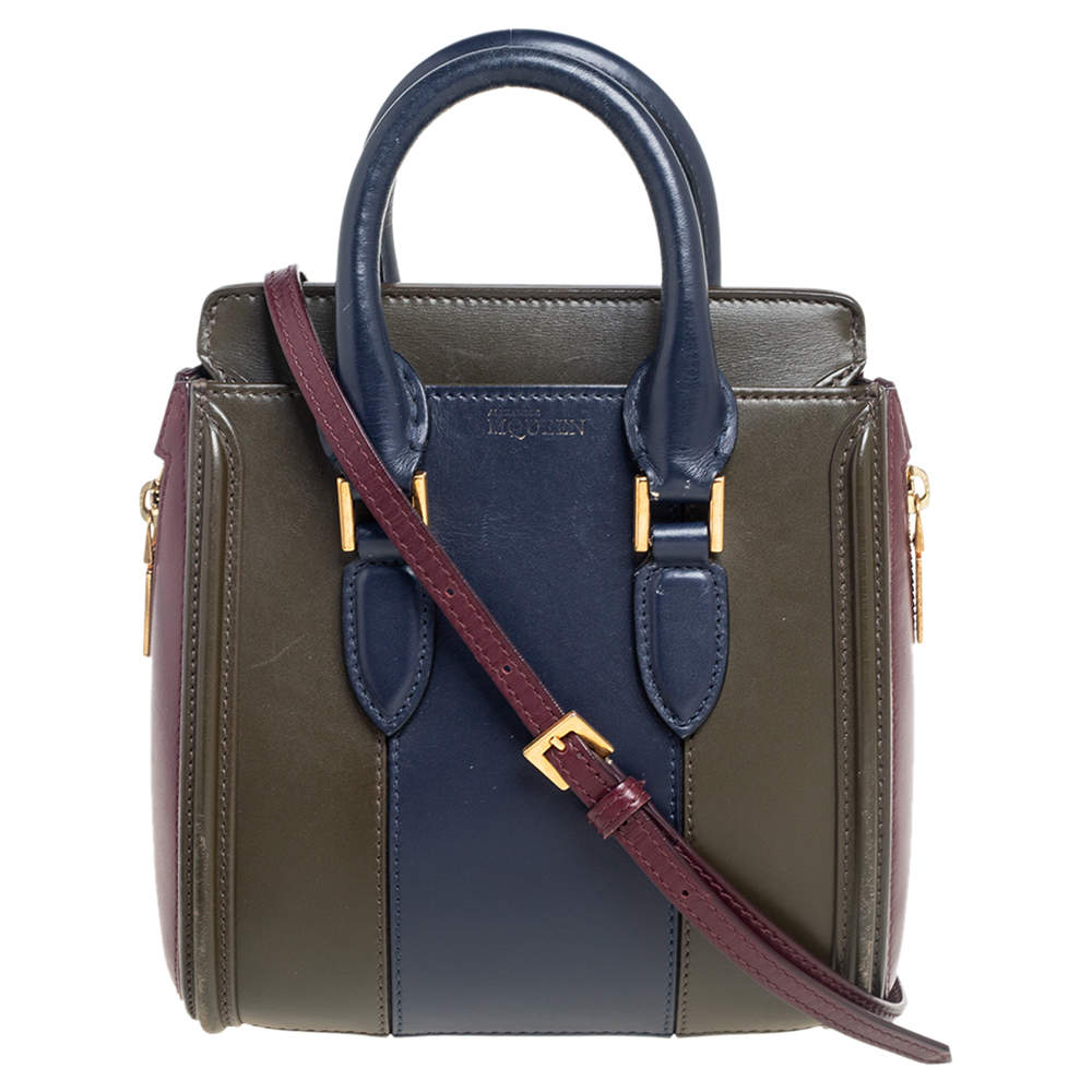 Alexander McQueen Tricolor Leather Mini Heroine Bag