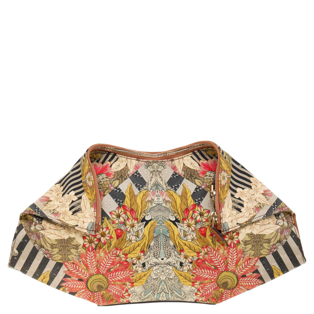 Pre Owned Alexander McQueen Multicolor Printed Fabric De Manta Clutch