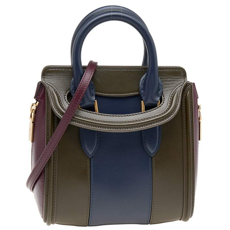 Pre Owned Alexander McQueen Multicolor Leather Mini Heroine Bag