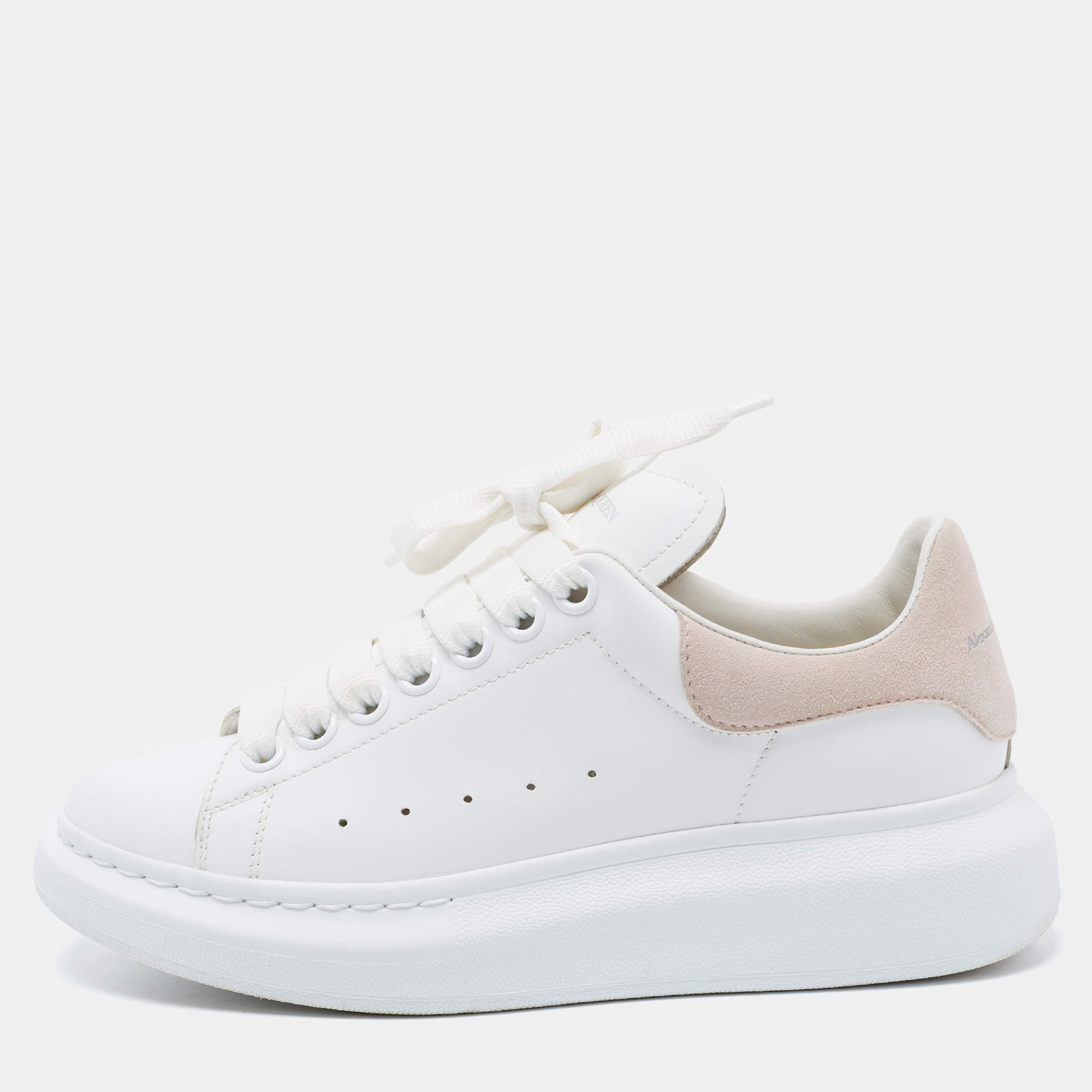 Alexander McQueen White Leather Oversized Sneakers Size 36