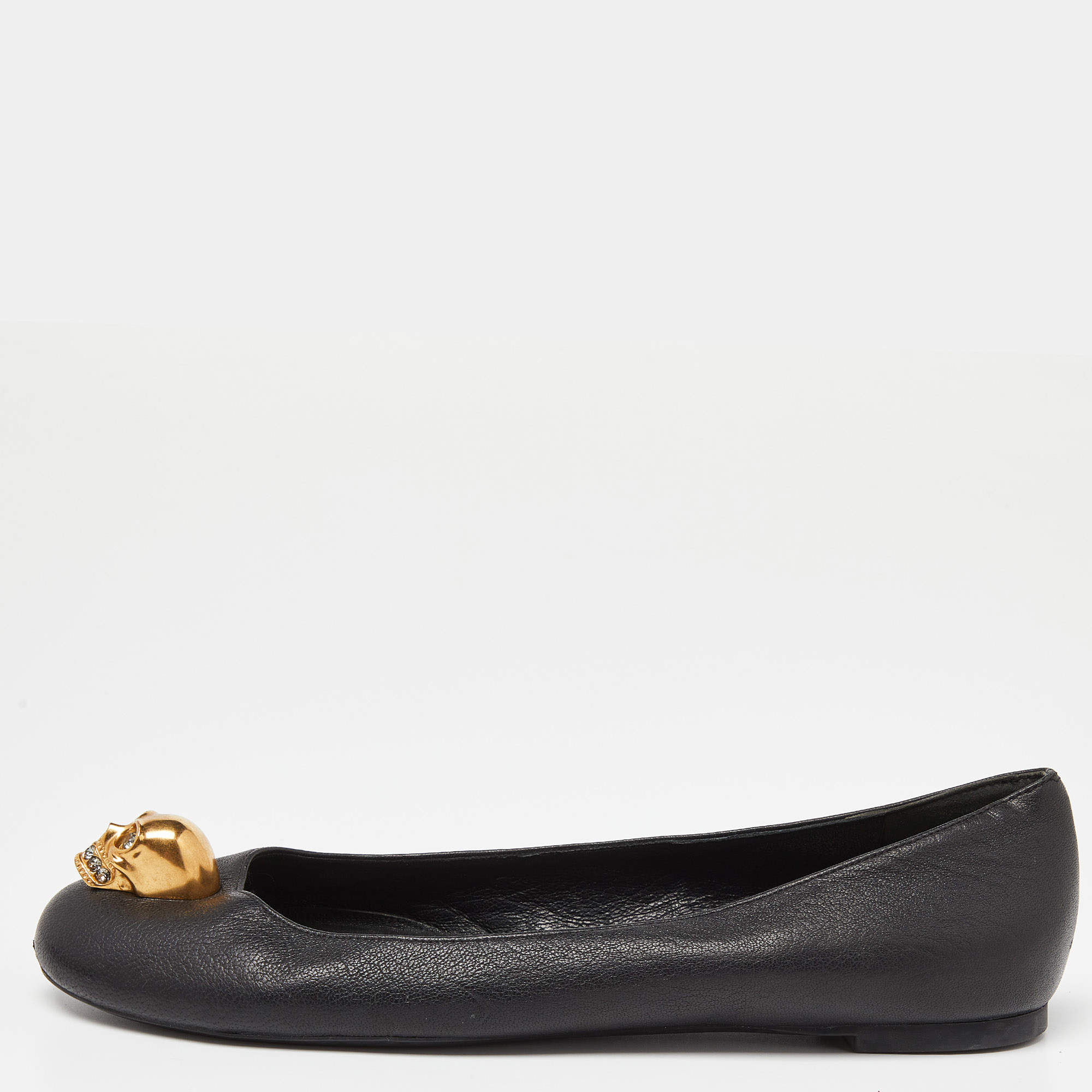 【MCQUEEN】Ballet Flat in Black 3666582485153_TURNED_22d32c4fd