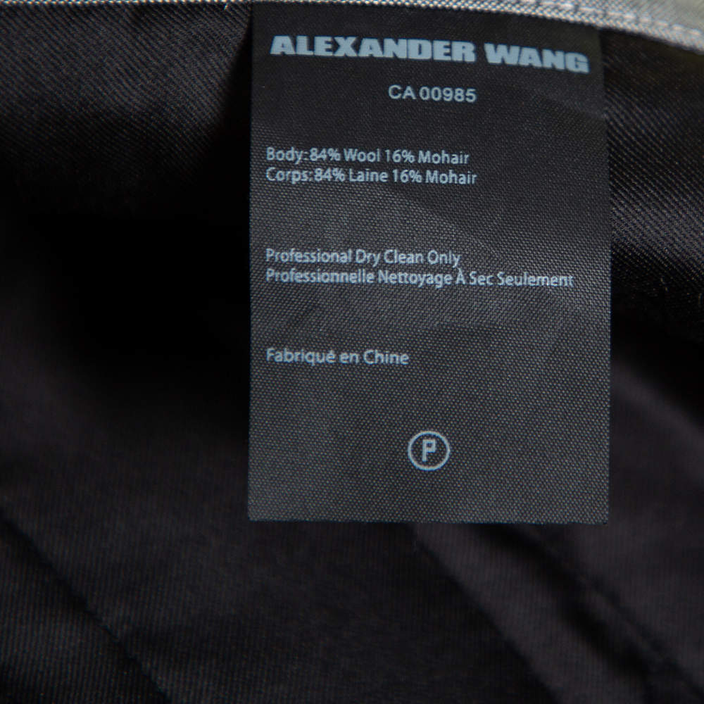 Alexander Wang Grey Wool and Mohair Blend Tie Front Tapered Pants M  Alexander Wang | The Luxury Closet