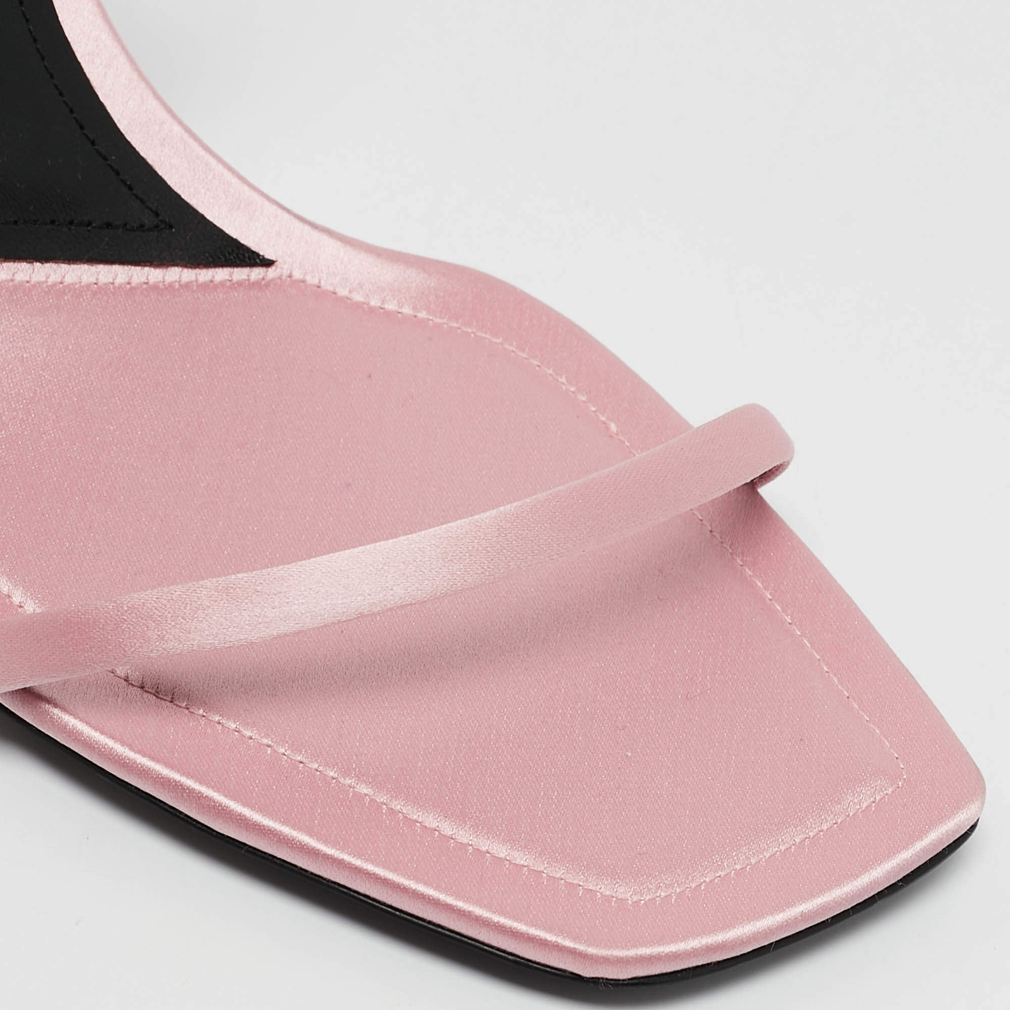 Pre Owned Alexander Wang Pink Satin Ivy Slingback Sandals Size 39