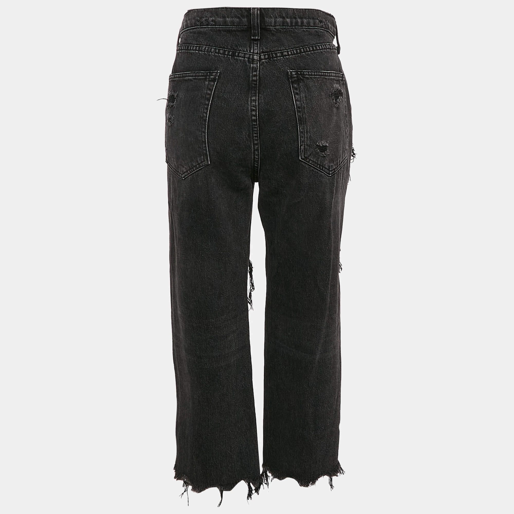 Alexander Wang Blue Denim Wide-Leg Jeans S Waist 25
