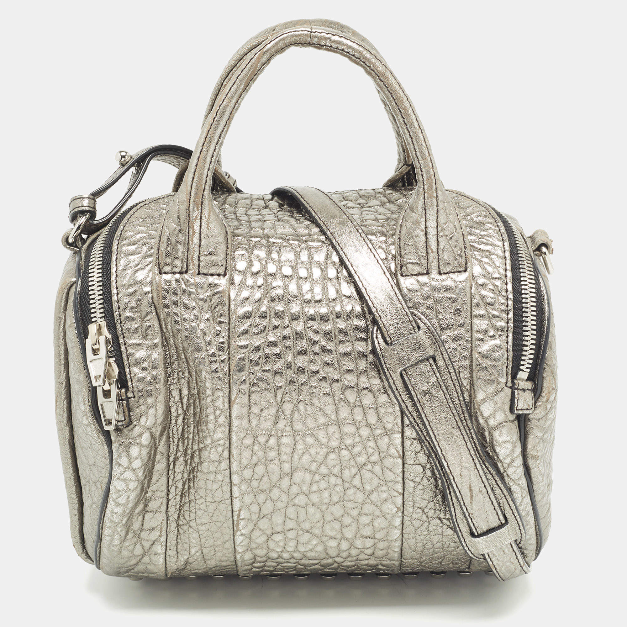 Alexander Wang Metallic Textured Leather Rocco Bag