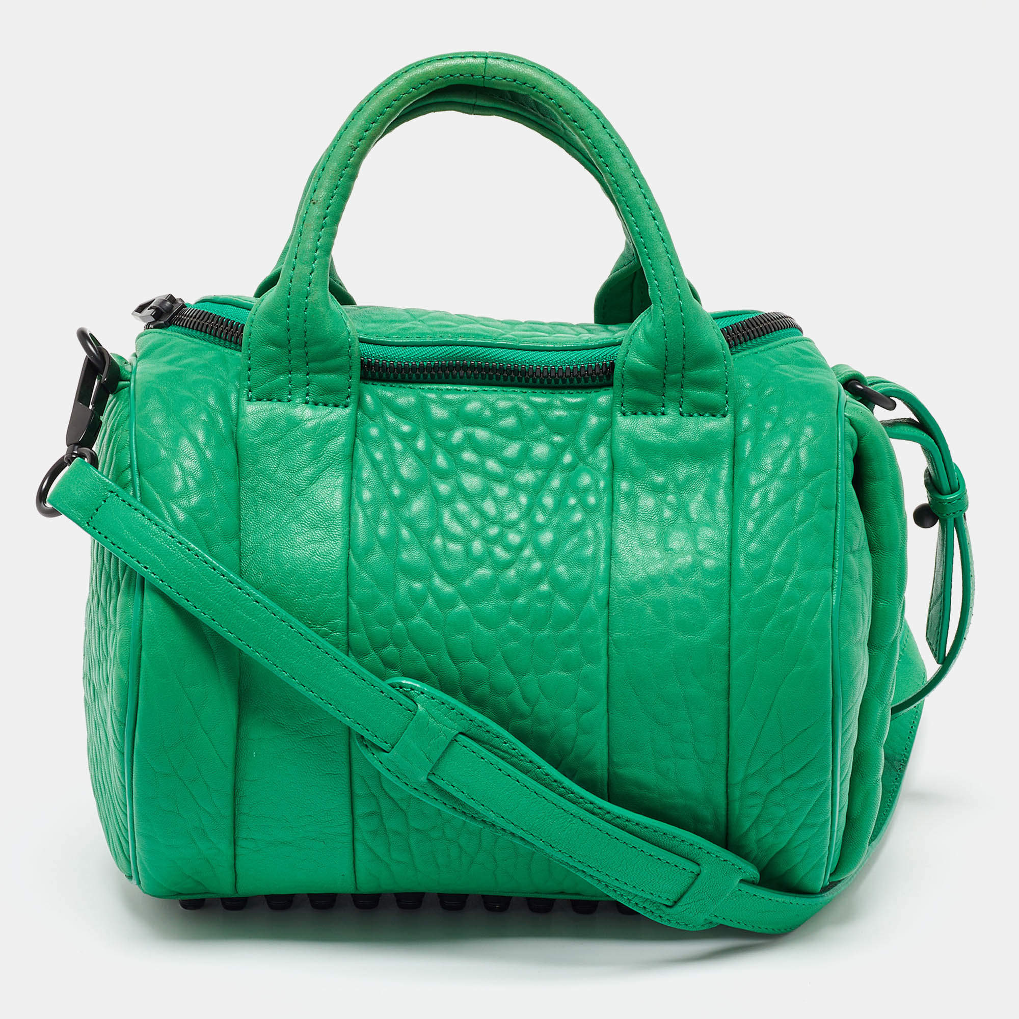 Alexander Wang Green Pebbled Leather Rocco Bag