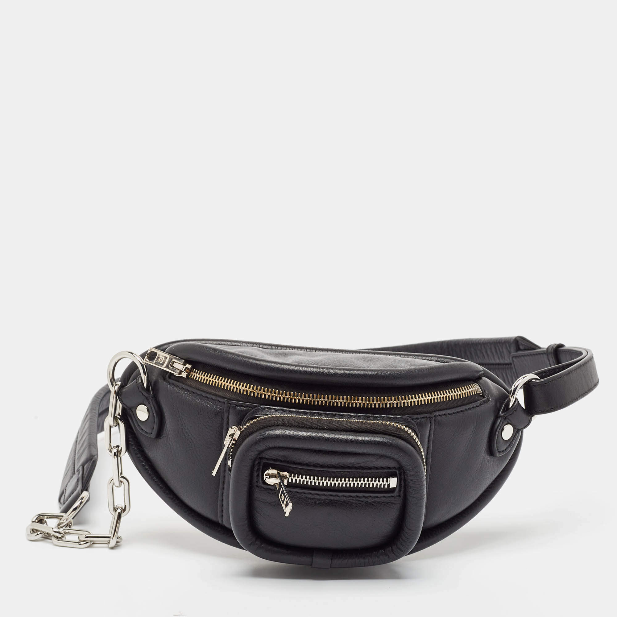 Alexander Wang Black Leather Attica Belt Bag