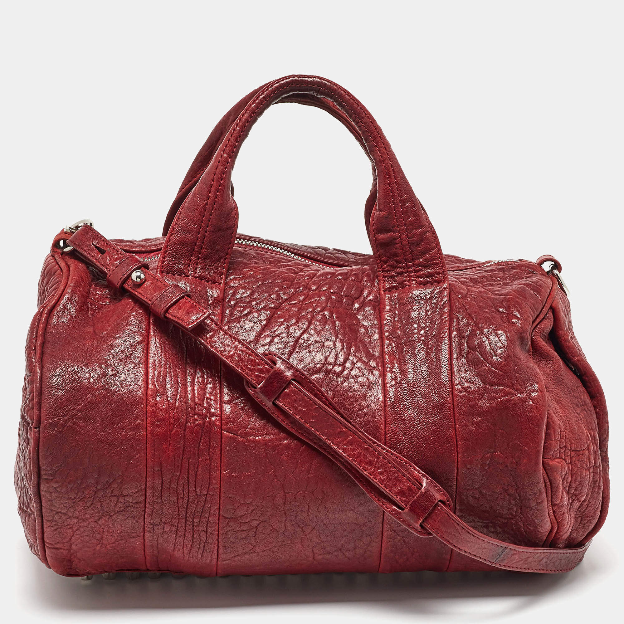 Alexander Wang Burgundy Leather Rocco Satchel